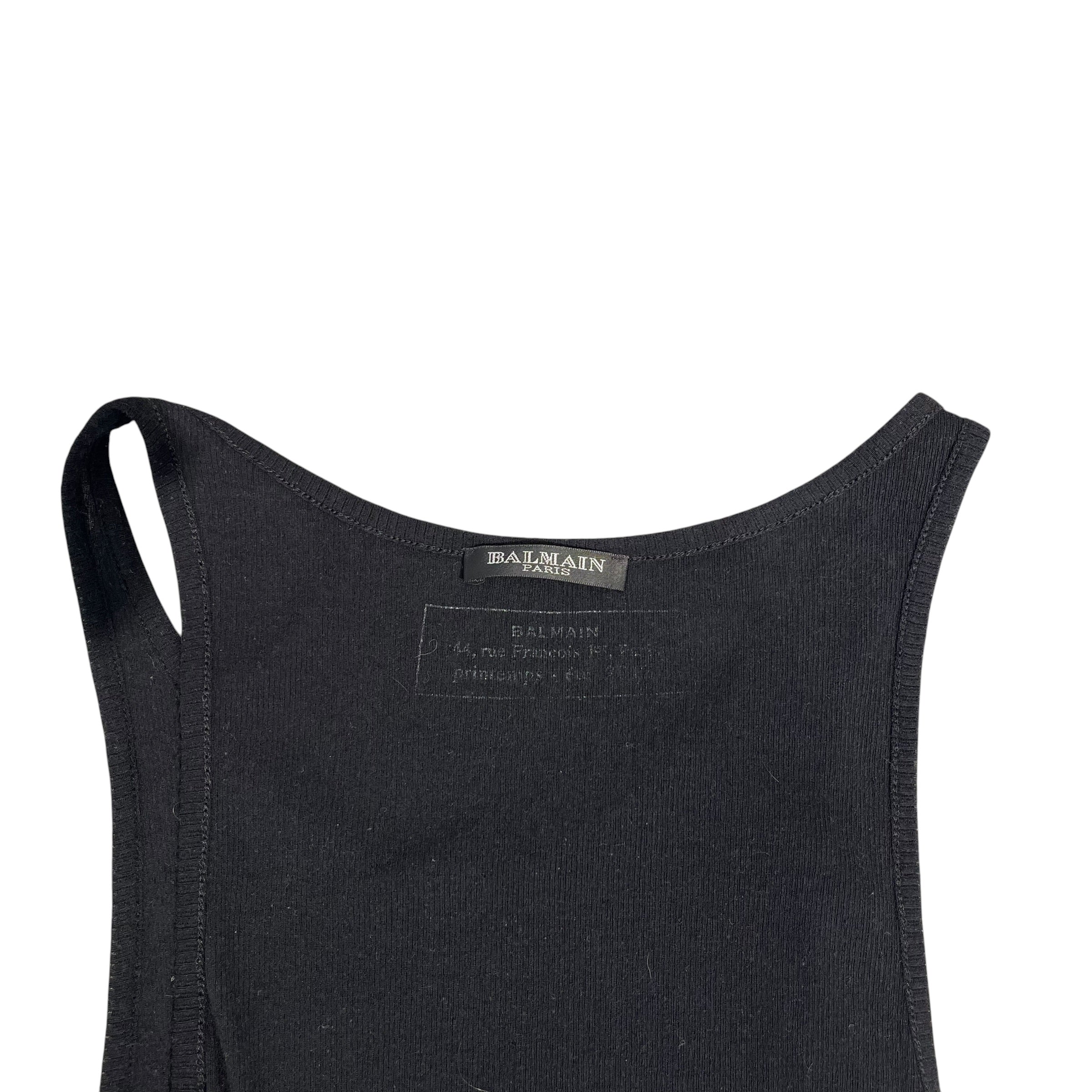 BALMAIN/SL Cut & Sew/S/Cotton/BLK/RIBBED REF.-J621B811 view 3
