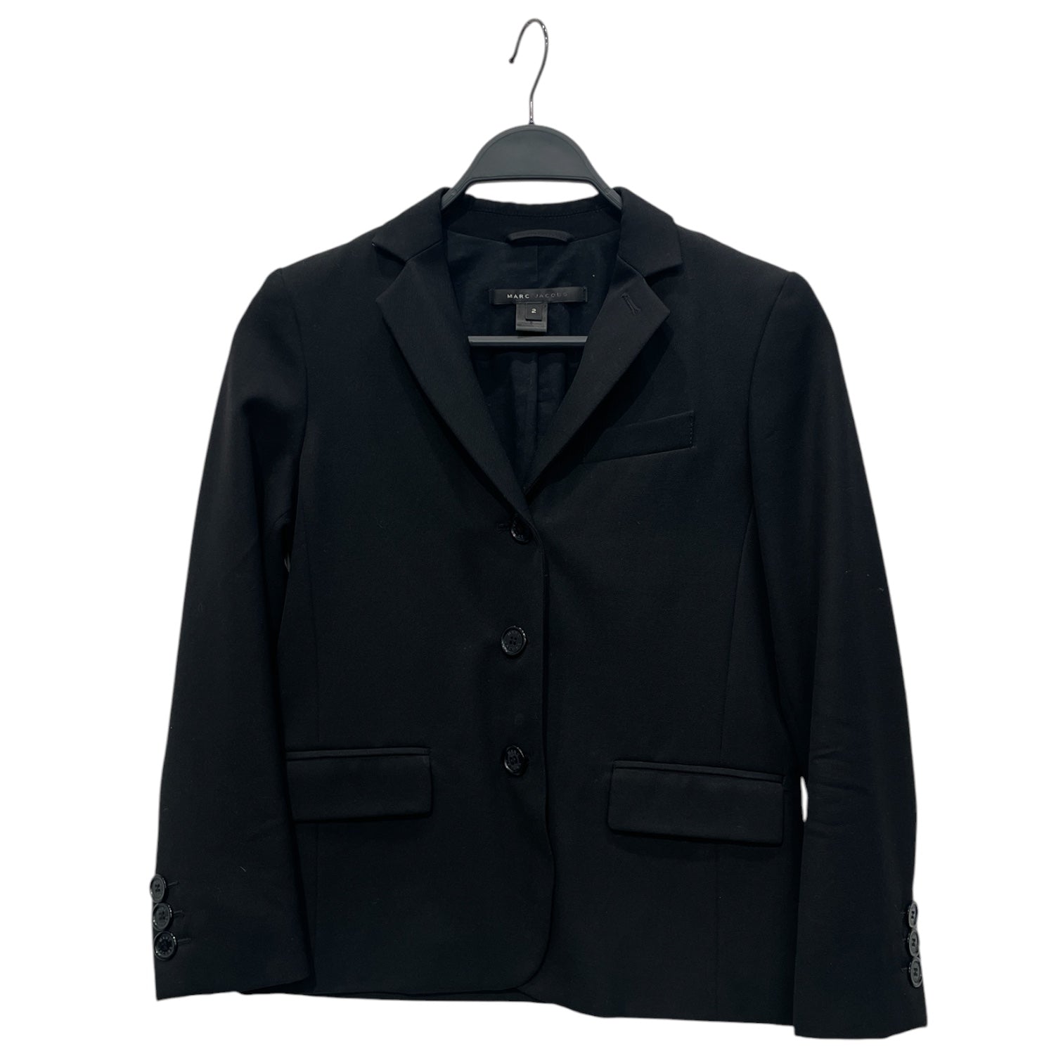 MARC JACOBS/Tailored Jkt/2/Cotton/BLK/ view 1