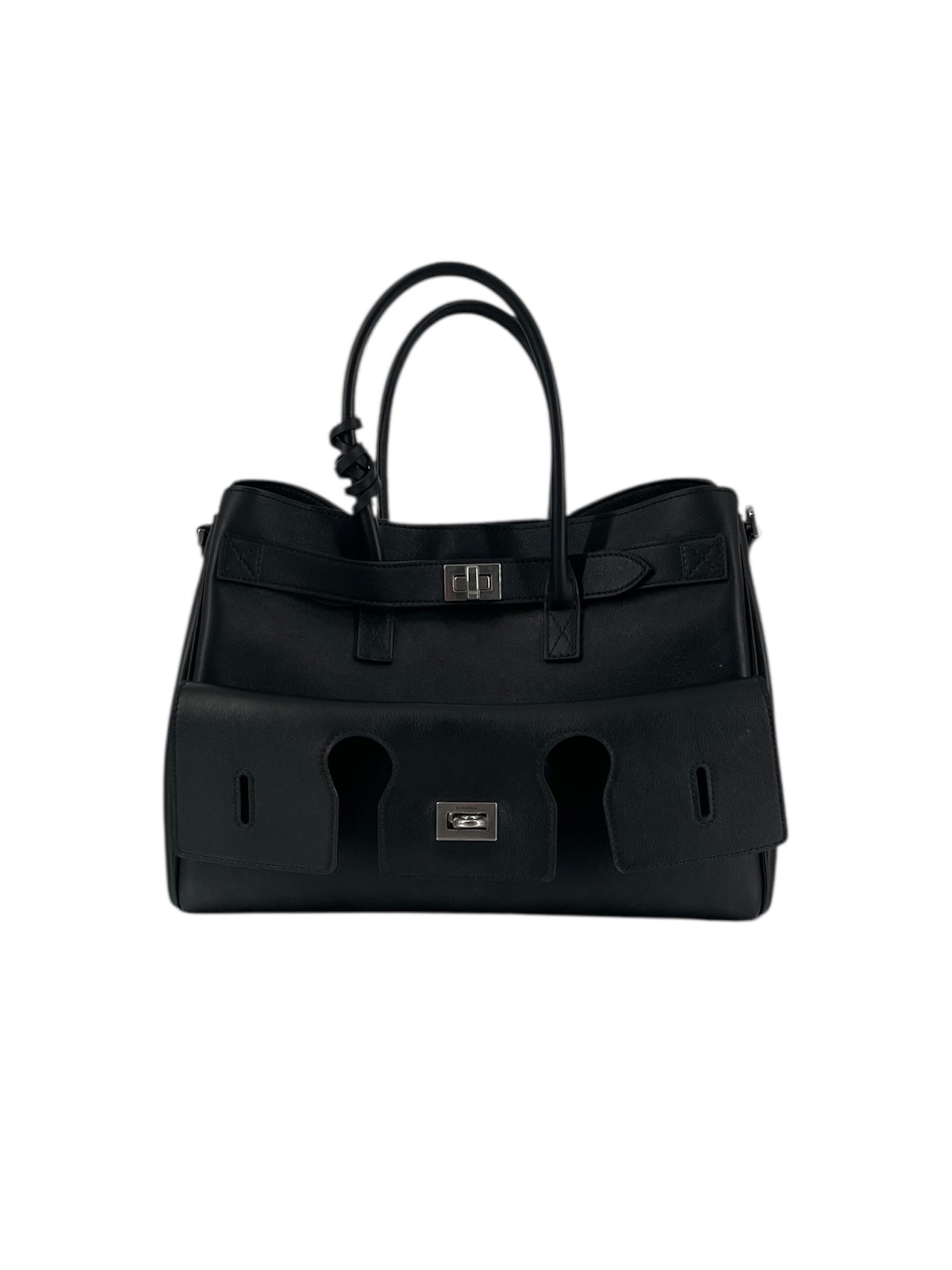 BALENCIAGA/Hand Bag/Leather hi/BLK/BEL AIR CARRY ALL view 1