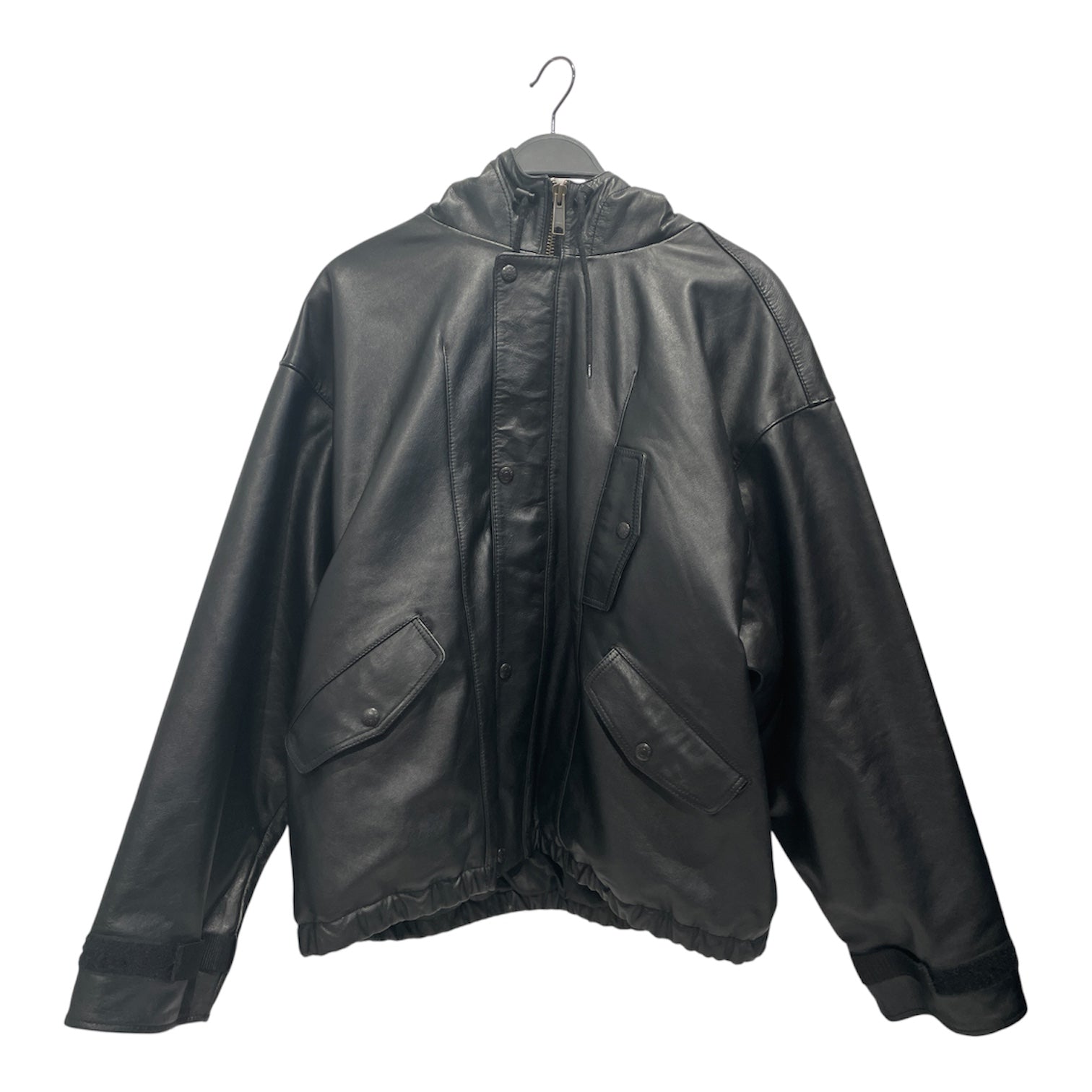 Supreme/Supreme/MARITHE FRANCOIS GIRBAUD/Leather Jkt/L/Leather/BLK/SS25 Hooded Bomber view 1