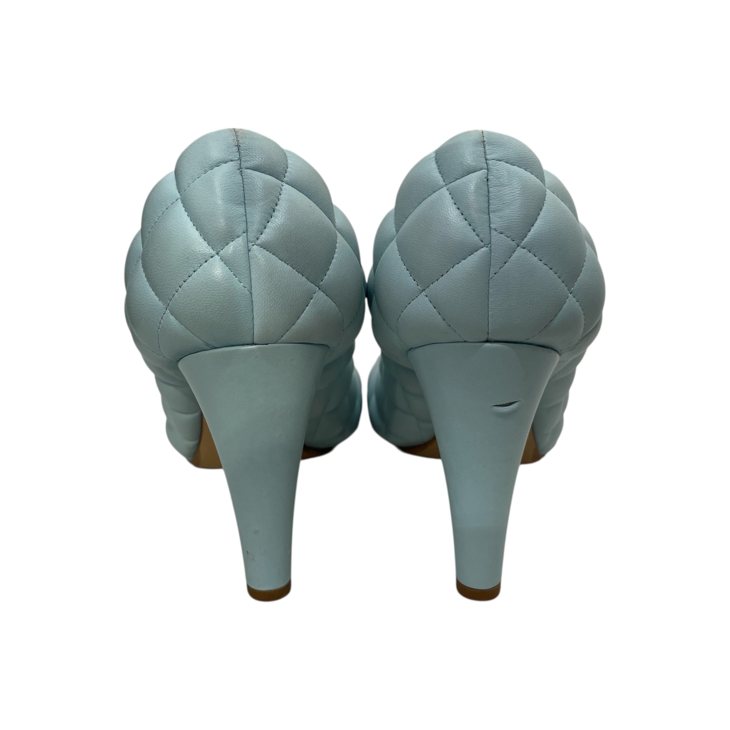 BOTTEGA VENETA/Heels/EU 40.5/Leather/BLU/STITCHED MATELASS NAPPA DREAM view 4