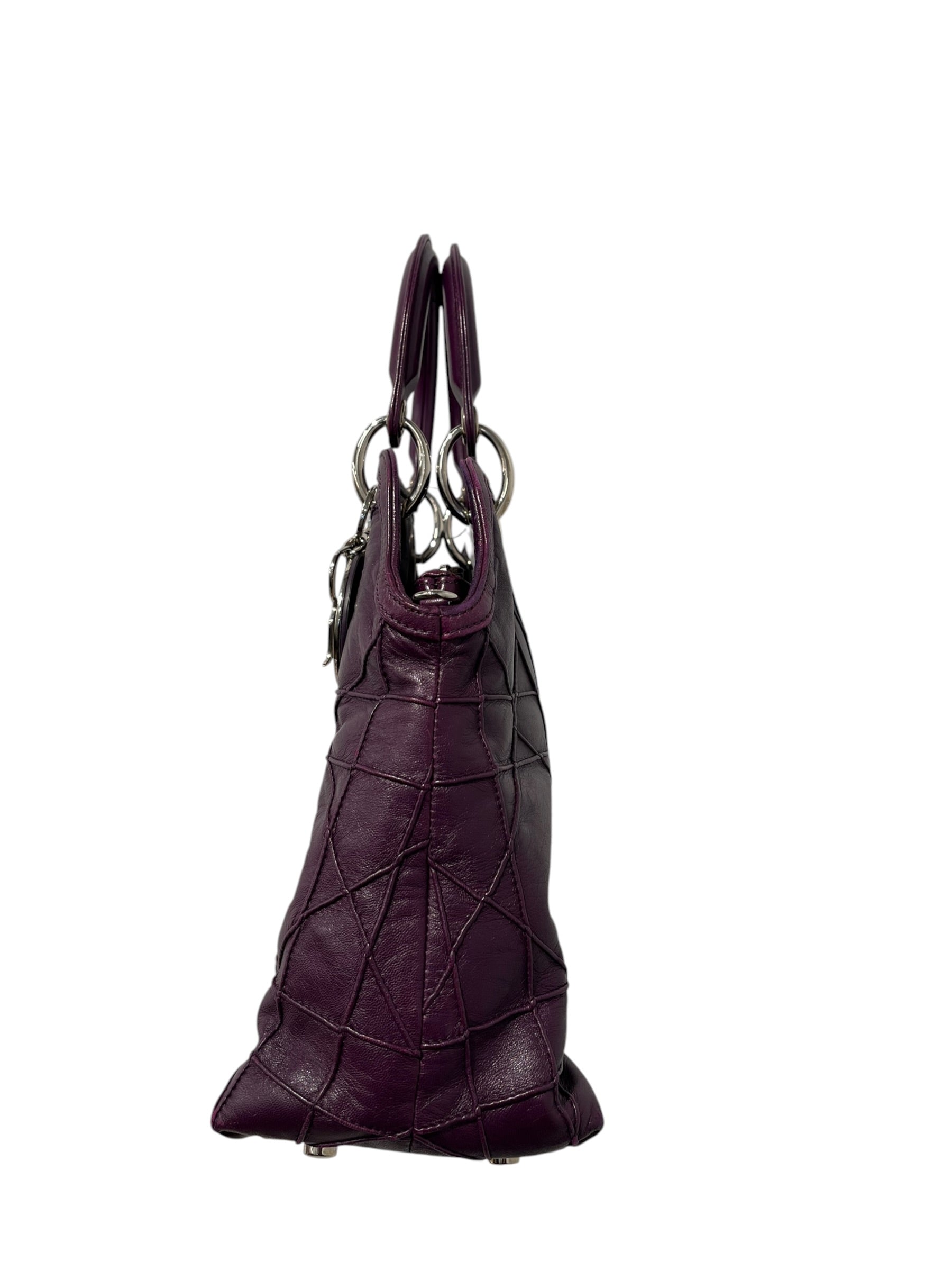 Christian Dior/Cross Body Bag/Leather/PPL/cannage granville view 4