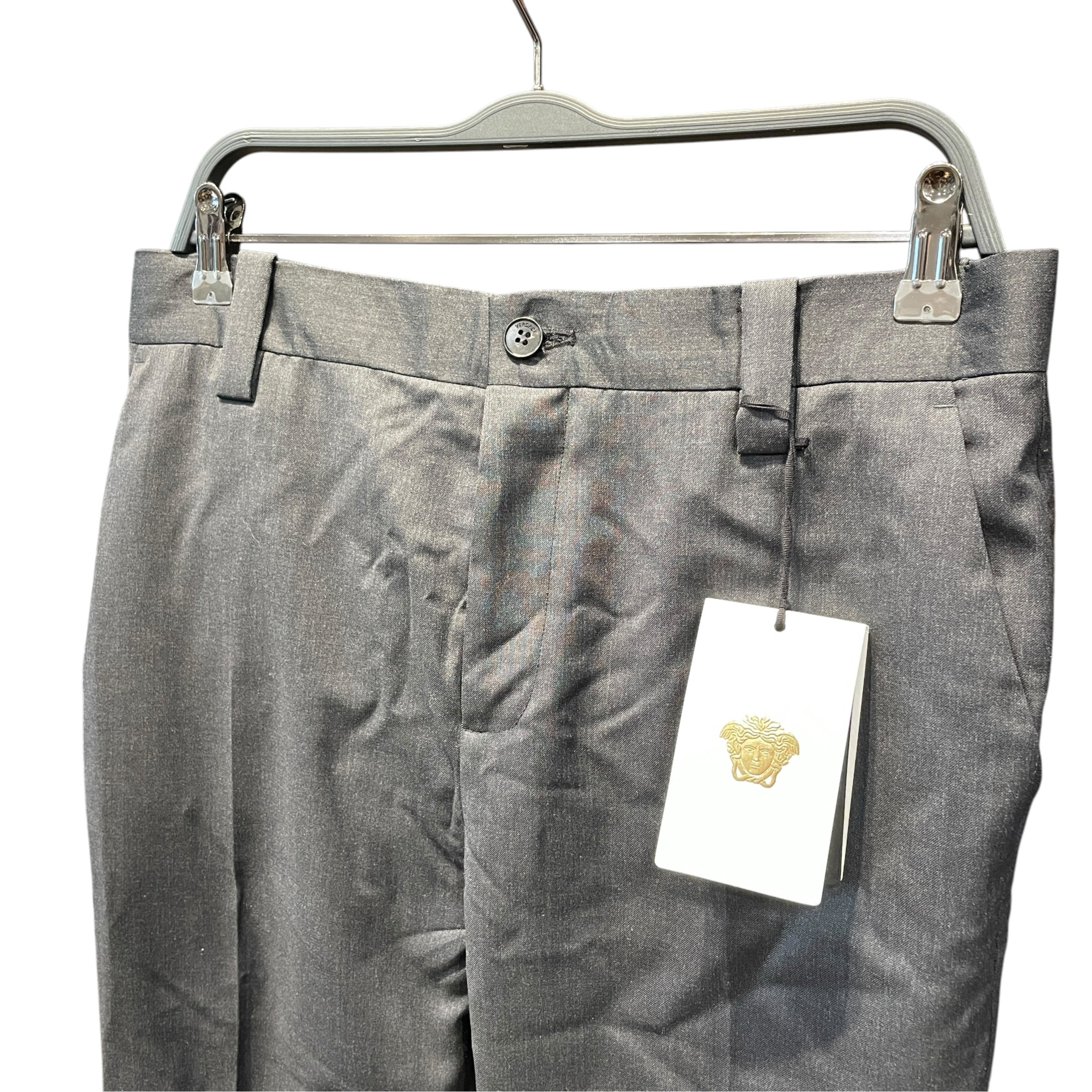 VERSACE/Slacks/50/Cotton/GRY/Formal Versace Dark Grey Slack view 3
