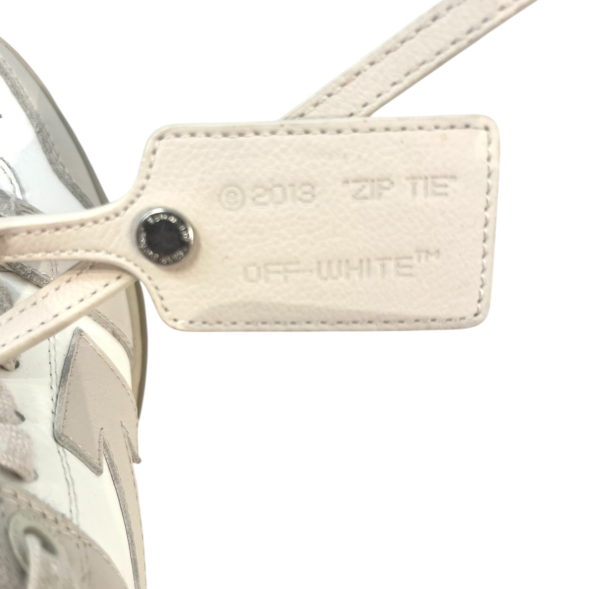 OFF-WHITE/Low-Sneakers/EU 36/Border/Leather/CRM/Out of Office Leather Panel view 6