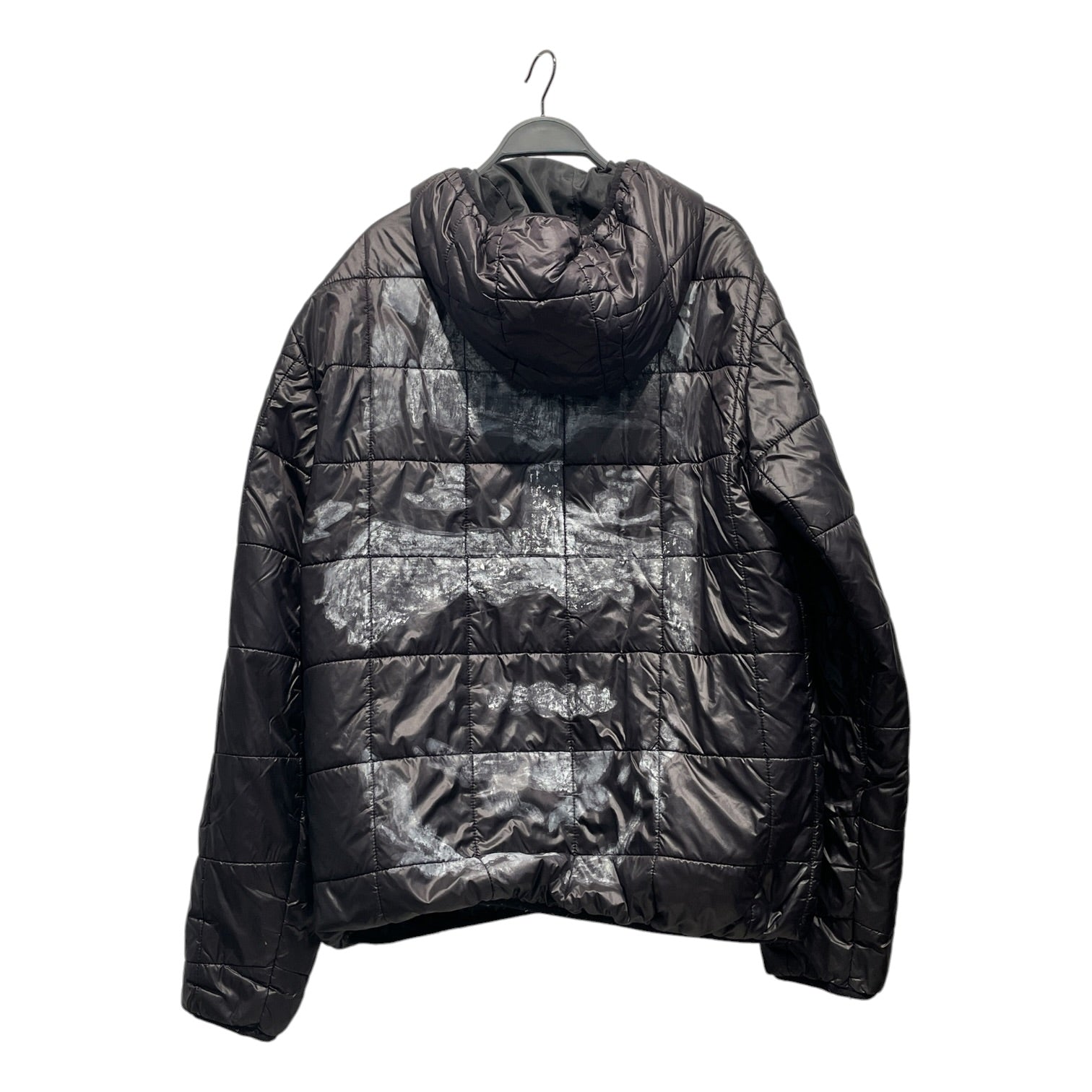 STUSSY/Puffer Jkt/L/Polyester/BLK/reversible puffer skull inside view 2