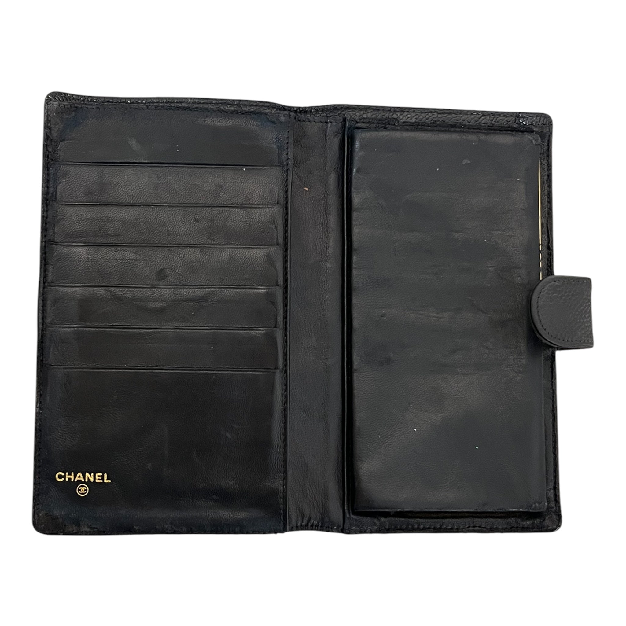 CHANEL/Long Wallet/Leather/BLK/L's/double c view 5