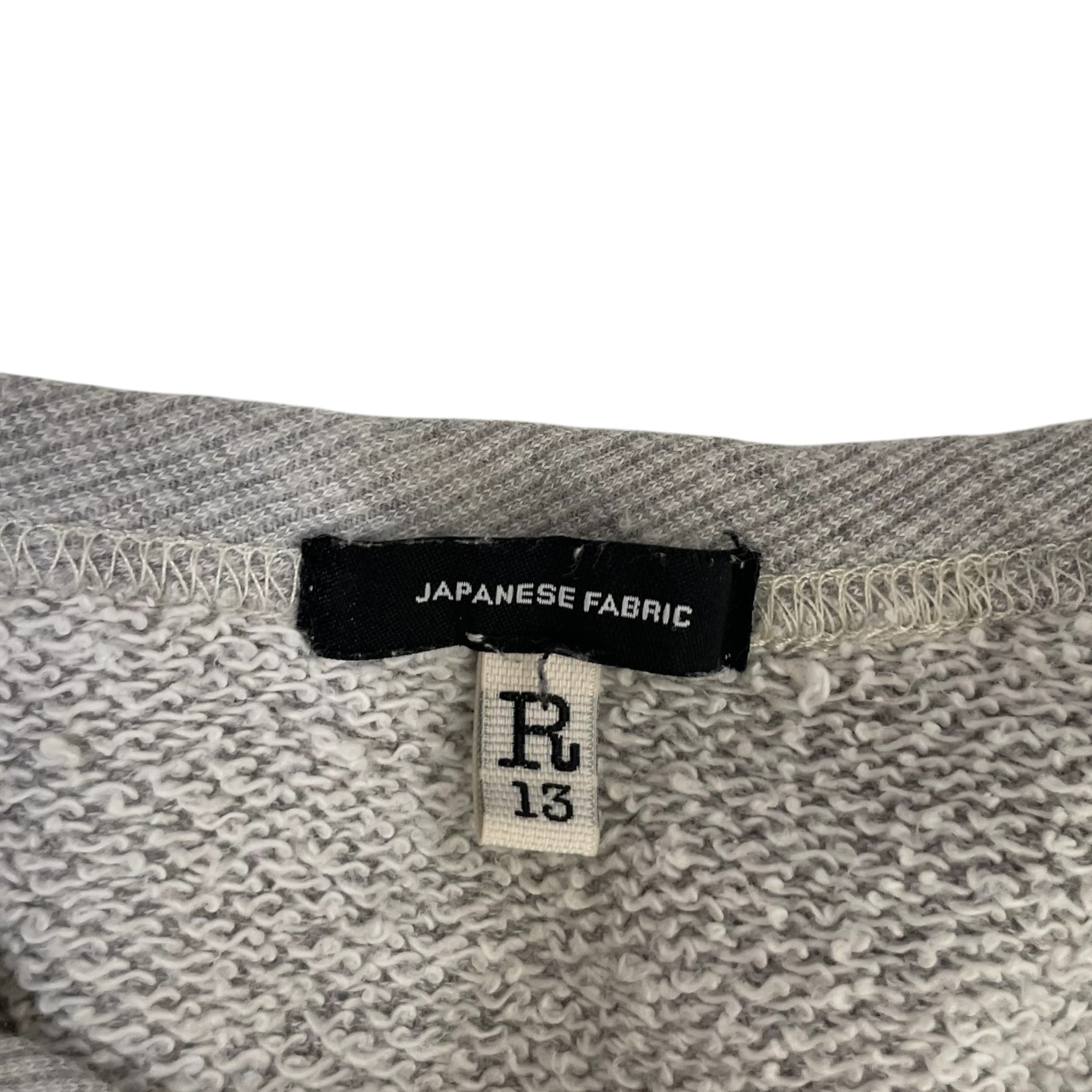 R13/Sweatshirt/XS/Cotton/GRY/distorted sweatshirt view 3