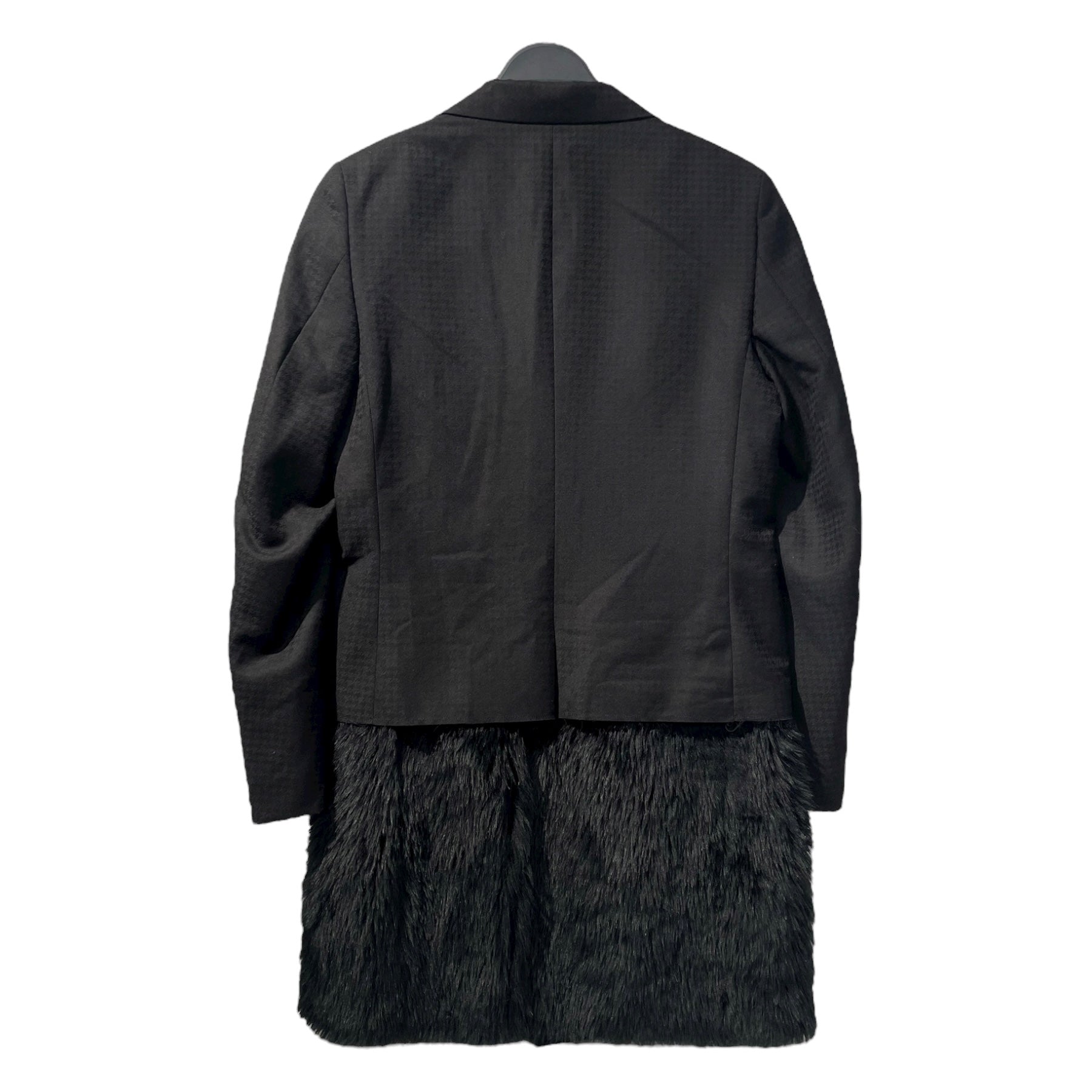 COMME des GARCONS HOMME PLUS/Coat/S/Black/Wool/Houndstooth Check/PL-J029 view 2