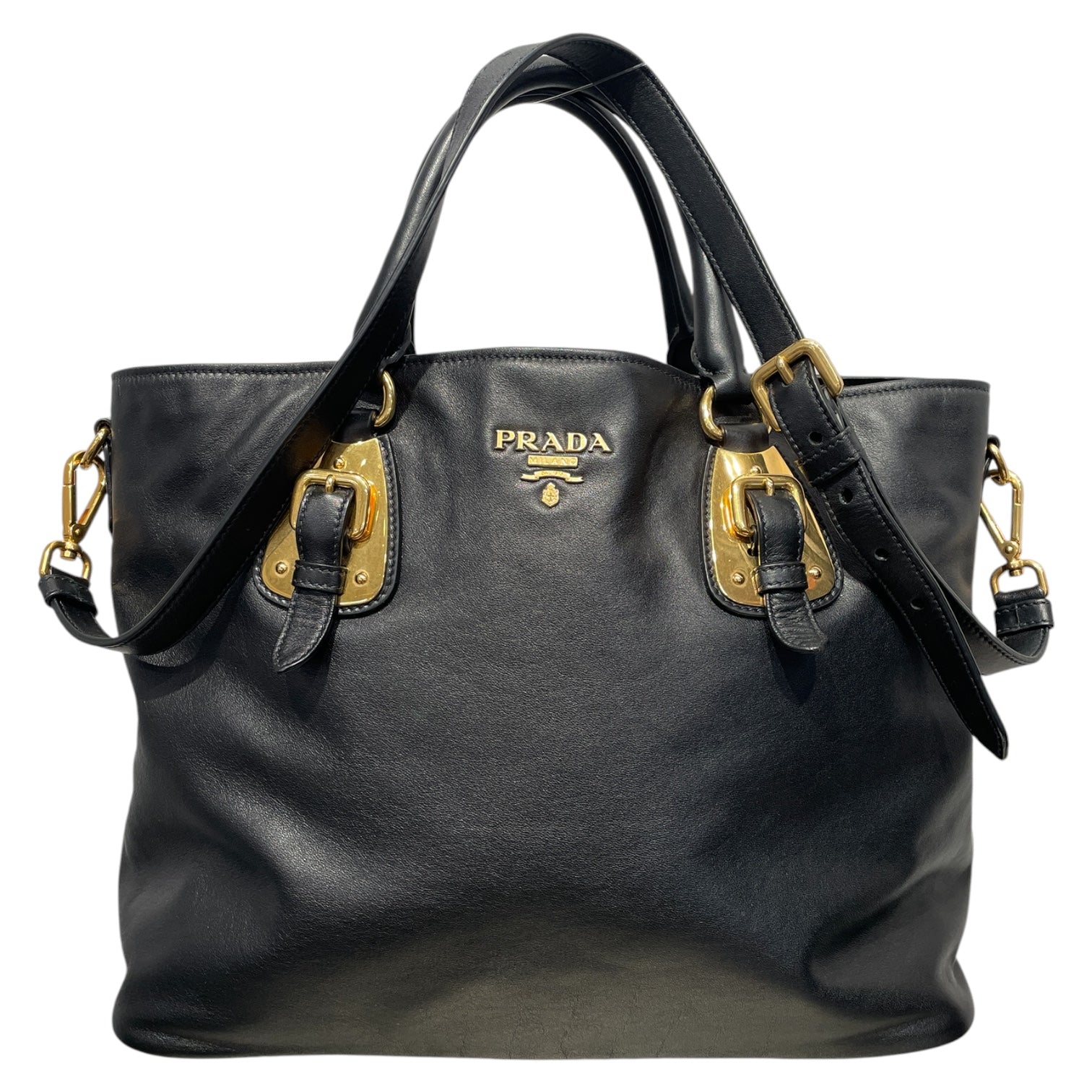 PRADA/Bag/Leather/BLK/158 Soft Bauletto view 1