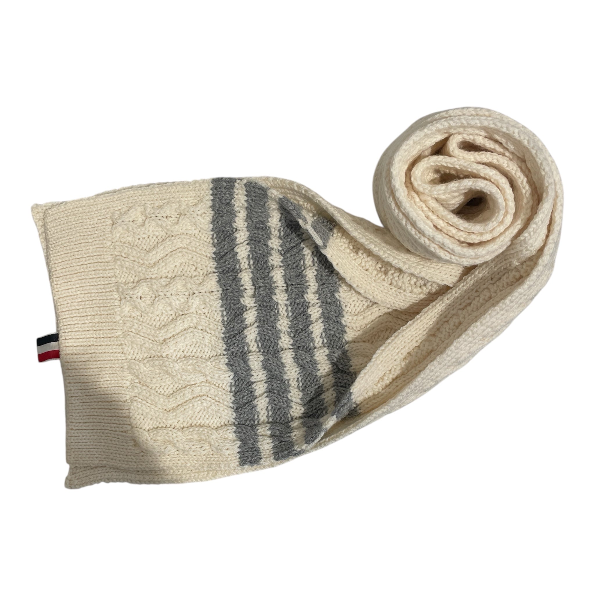 THOM BROWNE. NEW YORK/Scarf/Cotton/CRM/ view 1