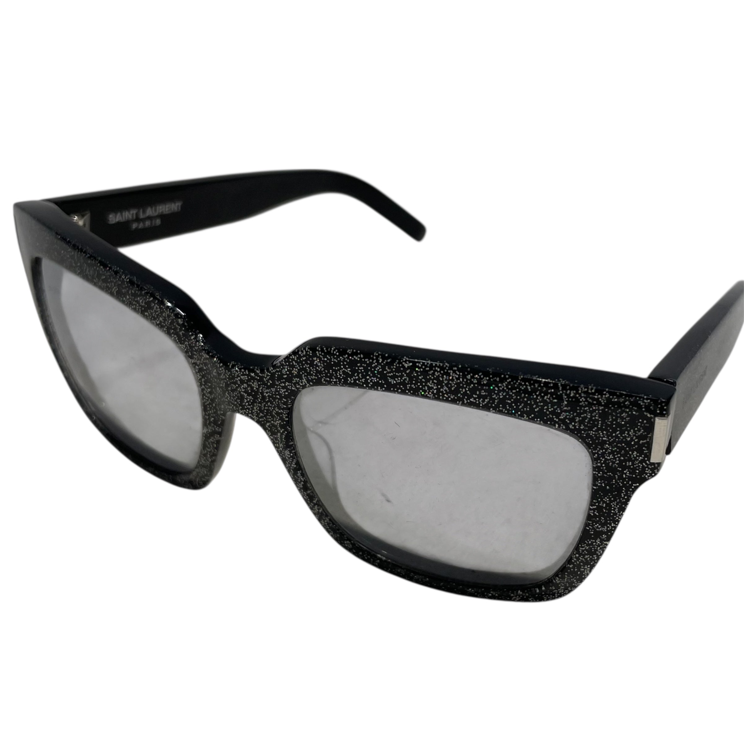 SAINT LAURENT/Sunglasses/Glitter/Celluloid/BLK/GLITTER RAINBOW FRONT view 2
