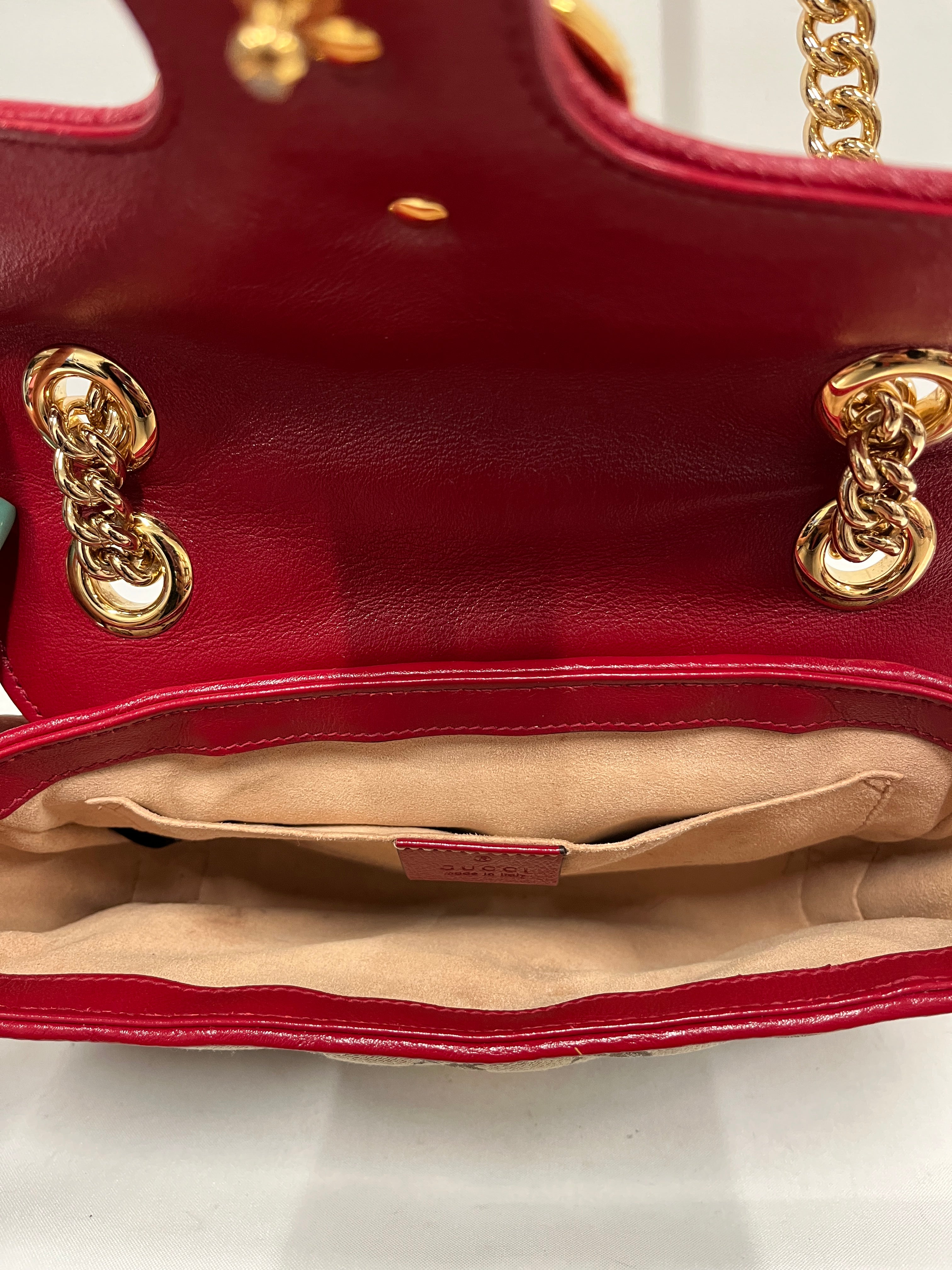 GUCCI/Cross Body Bag/Monogram/Cotton/BRD/GG MARMONT view 6