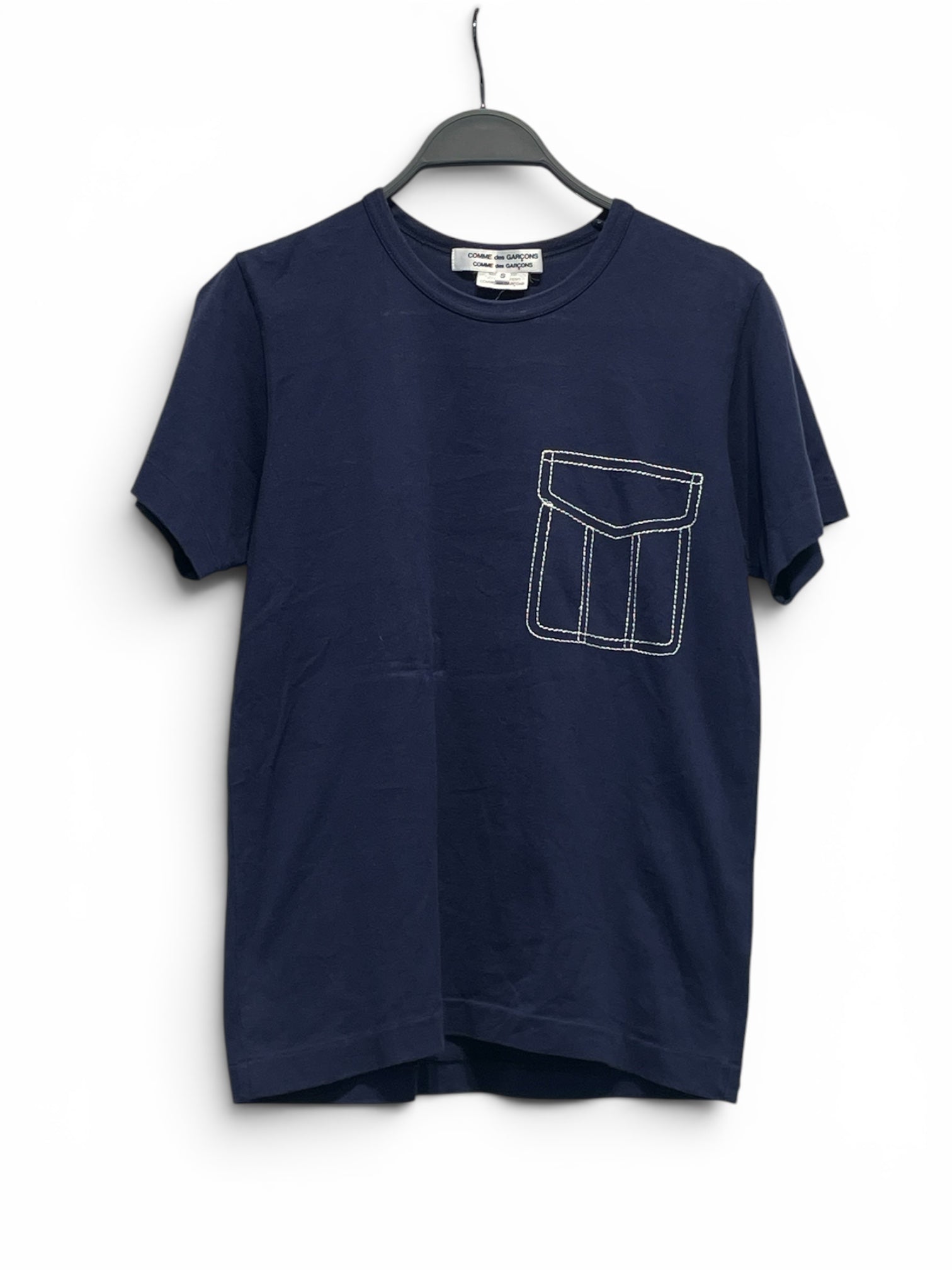 COMME des GARCONS HOMME/T-Shirt/S/Cotton/NVY/High Neck/ view 1
