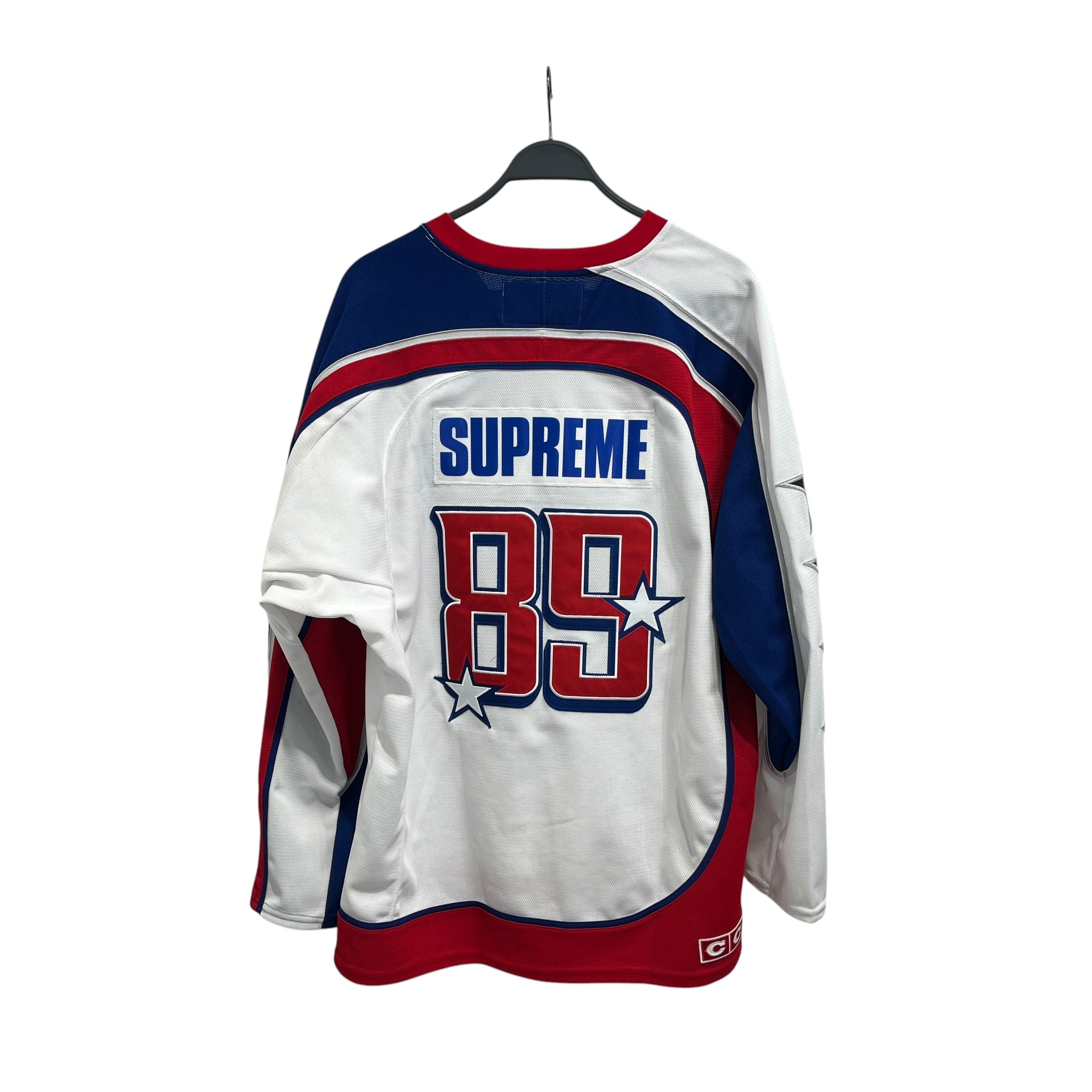 Supreme/LS T-Shirt/L/Nylon/WHT/ccm all stars hockey jersey view 2