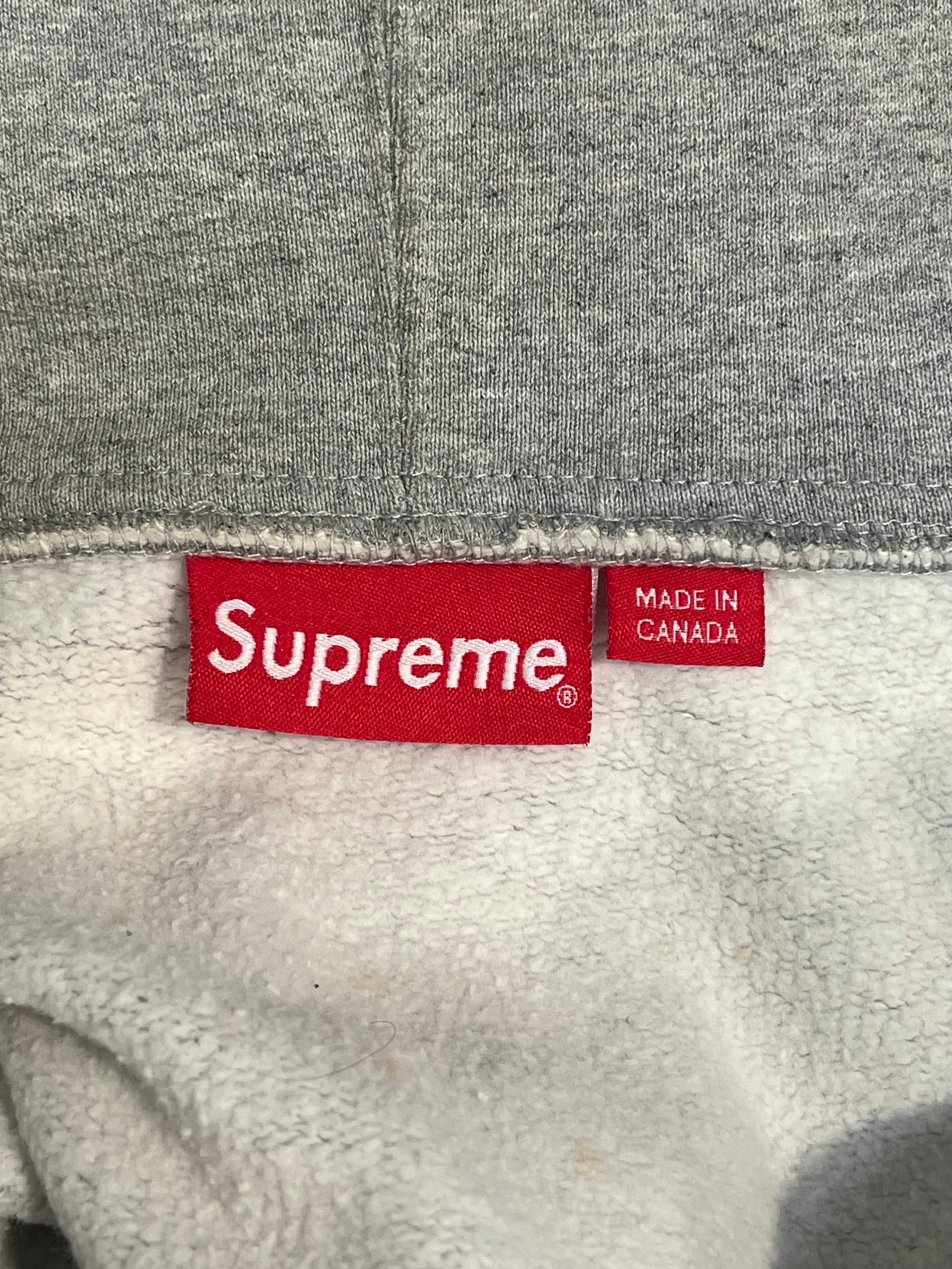 Supreme/Zip Up Hoodie/L/Cotton/GRY/GRAY ZIP HOODIE FELT HOOD LOGO view 4