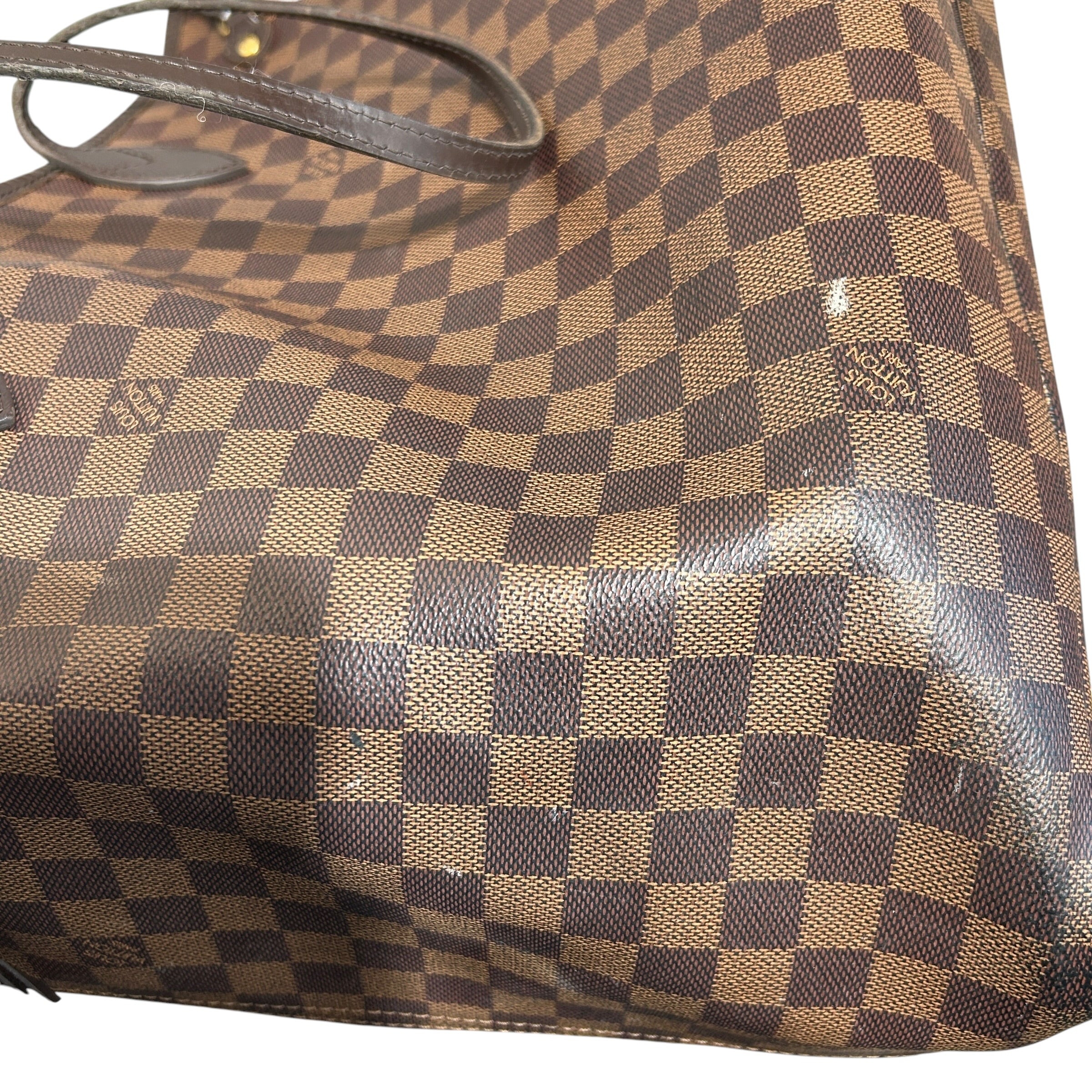 LOUIS VUITTON/Tote Bag/All Over Print/Leather/BRW/DAMIER EBENE NEVERFULL view 8