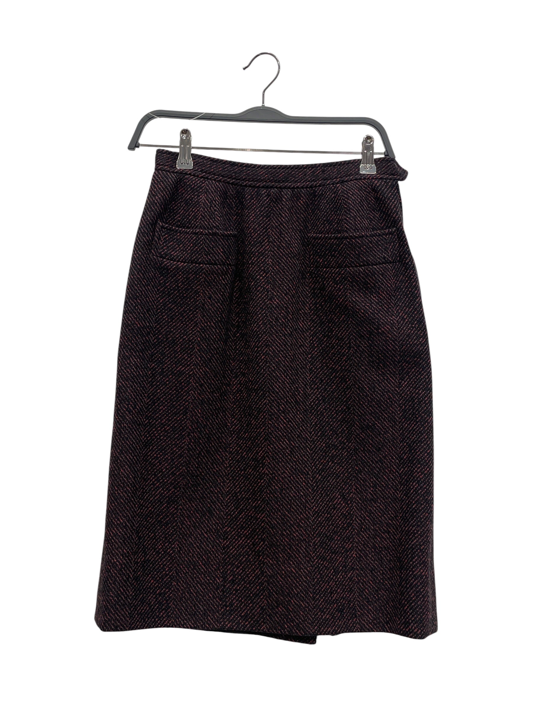 YVES SAINT LAURENT/Long Skirt/40/Plaid/Cotton/RED/ view 2