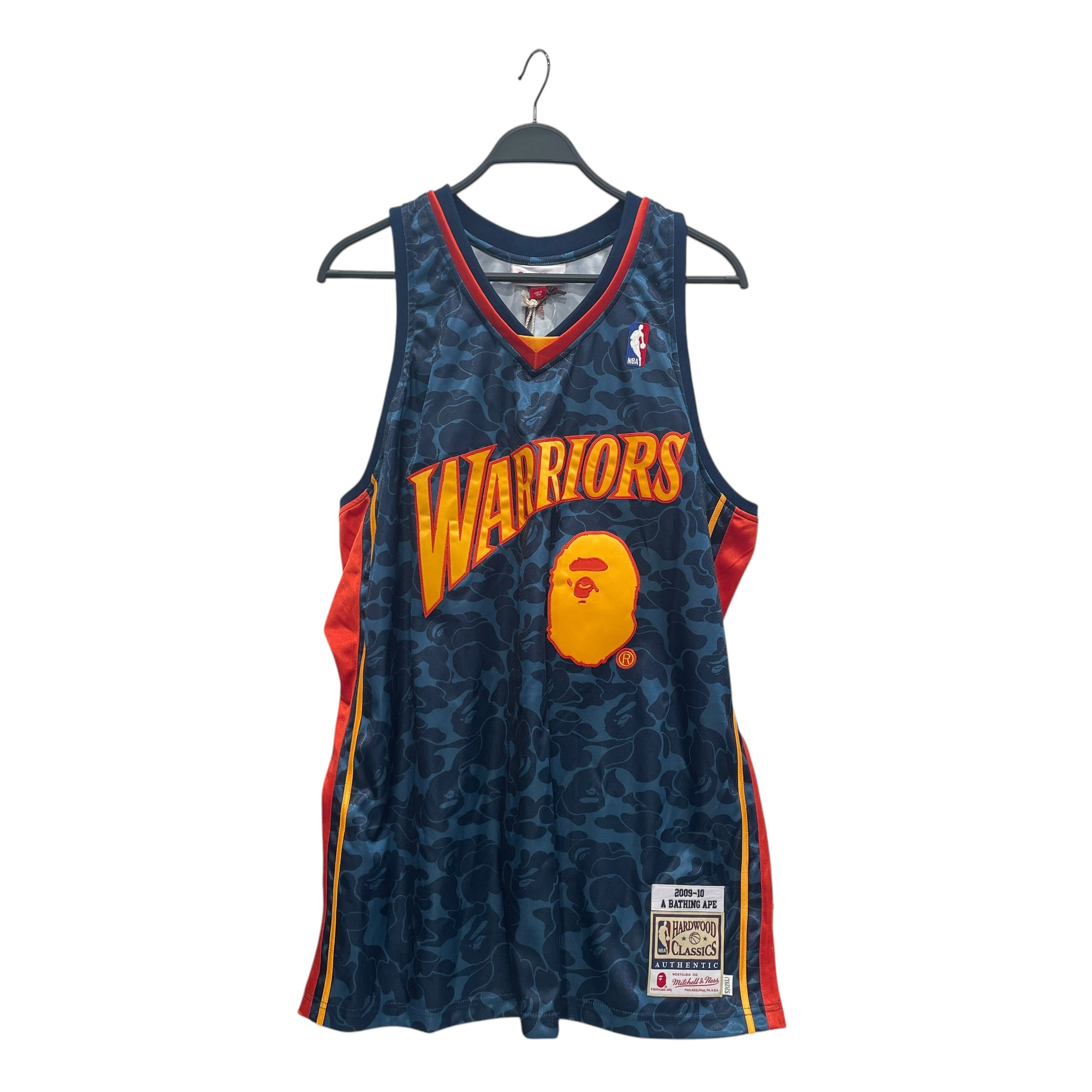 BAPE STA!/T-Shirt/XXL/Polyester/BLU/Camouflage/WARRIORS JERSEY view 1