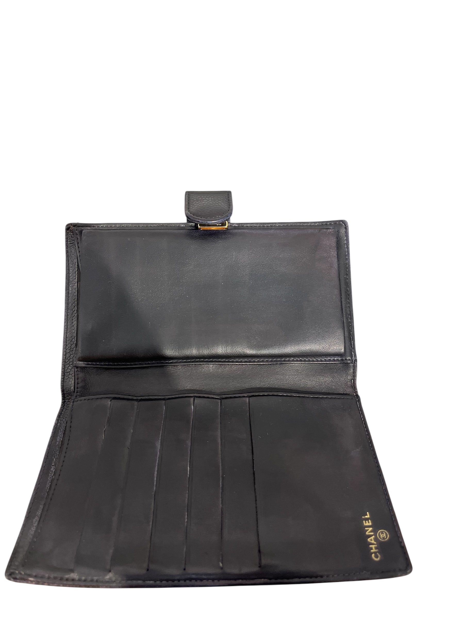 CHANEL/Wallet/Leather/BLK/BUTTON CAVIAR 9603960 view 4