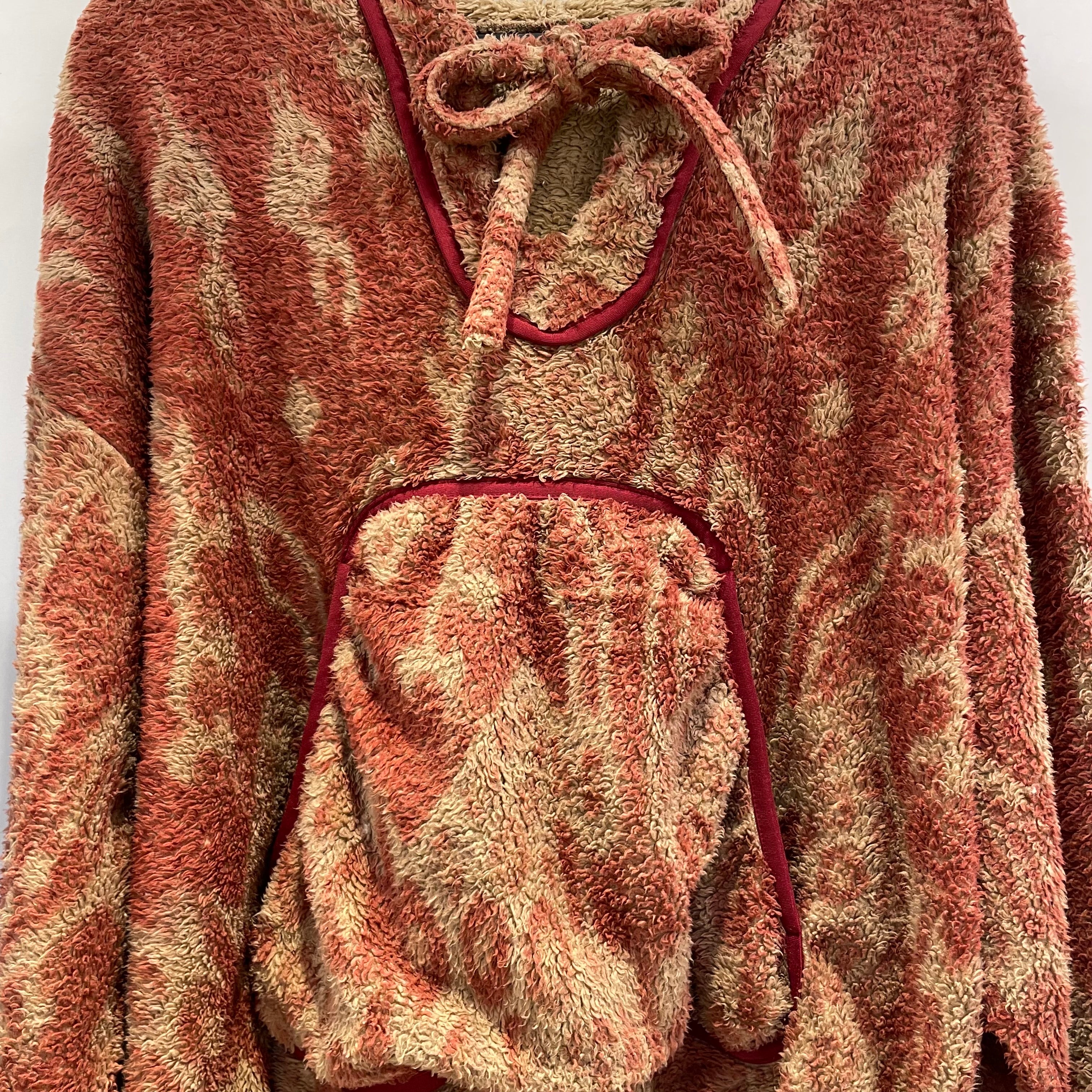 KAPITAL/Hoodie/M/L/All Over Print/Fake Fur/RED/FLEECE PULLOVER/ SIZE F view 4