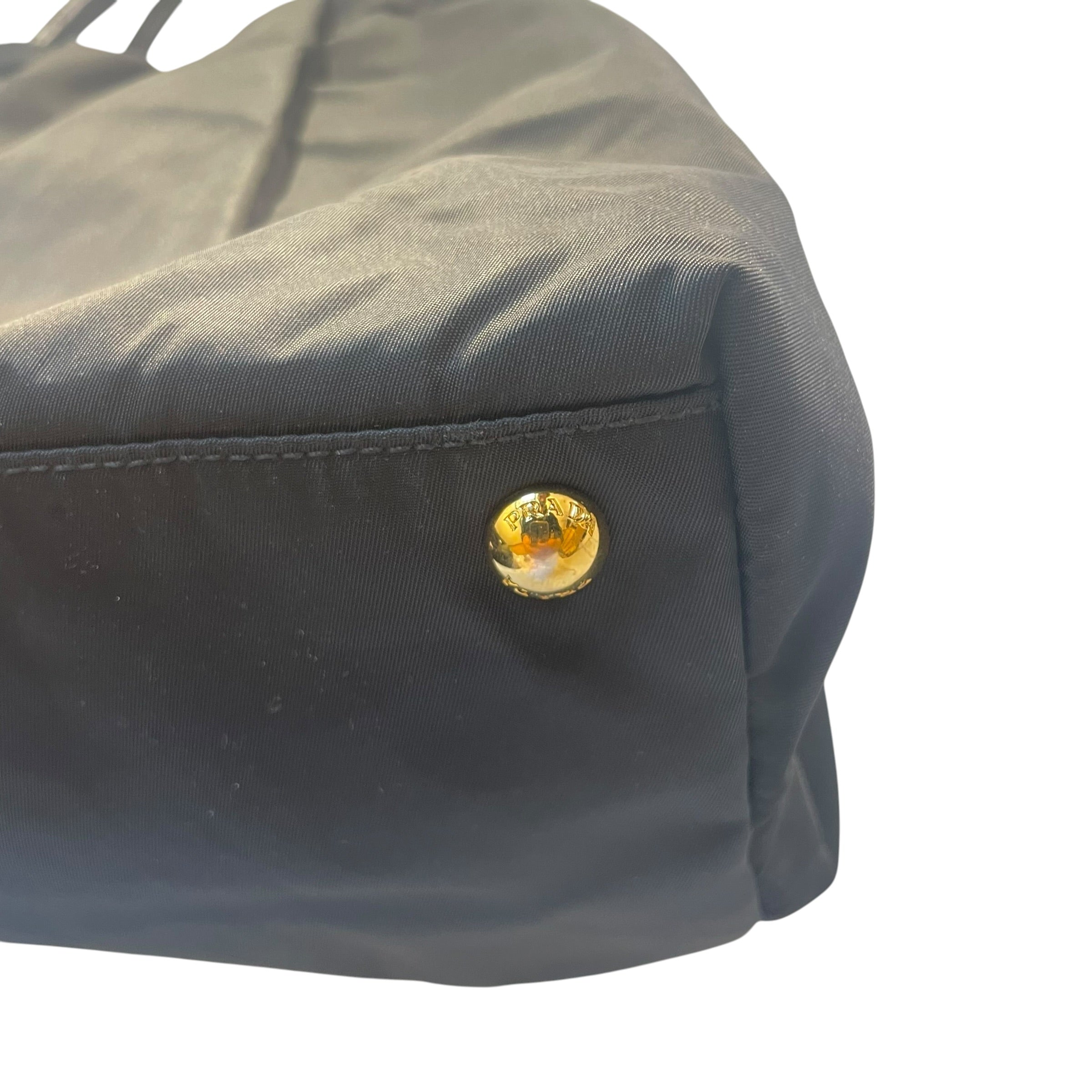 PRADA/Hand Bag/Nylon/BLK/floral view 4