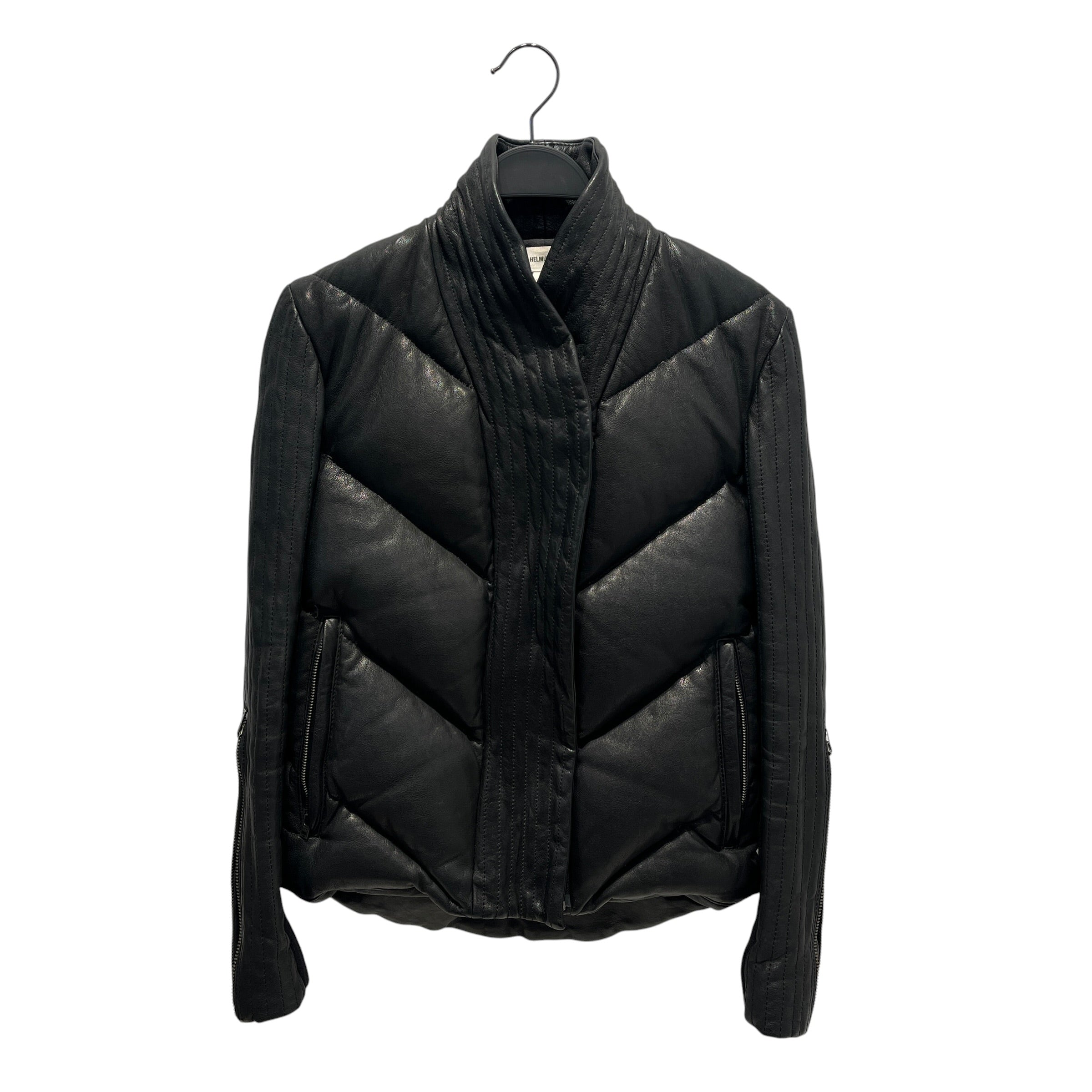 Helmut Lang/Quilted Jkt/S/Leather/BLK/quilted moto jkt view 4