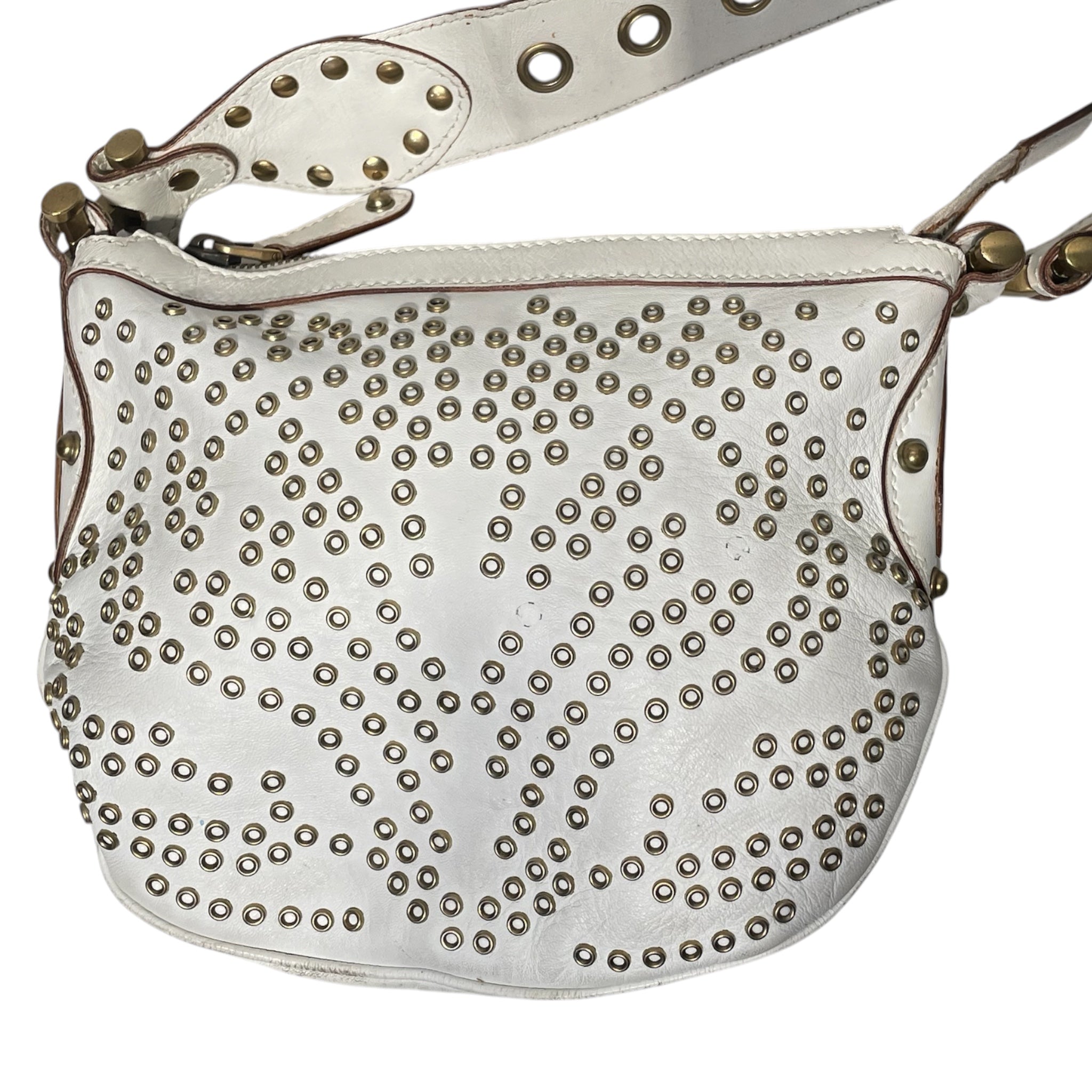 GUCCI/Hand Bag/Leather/WHT/GUCCI STUDDED PELHAM view 6