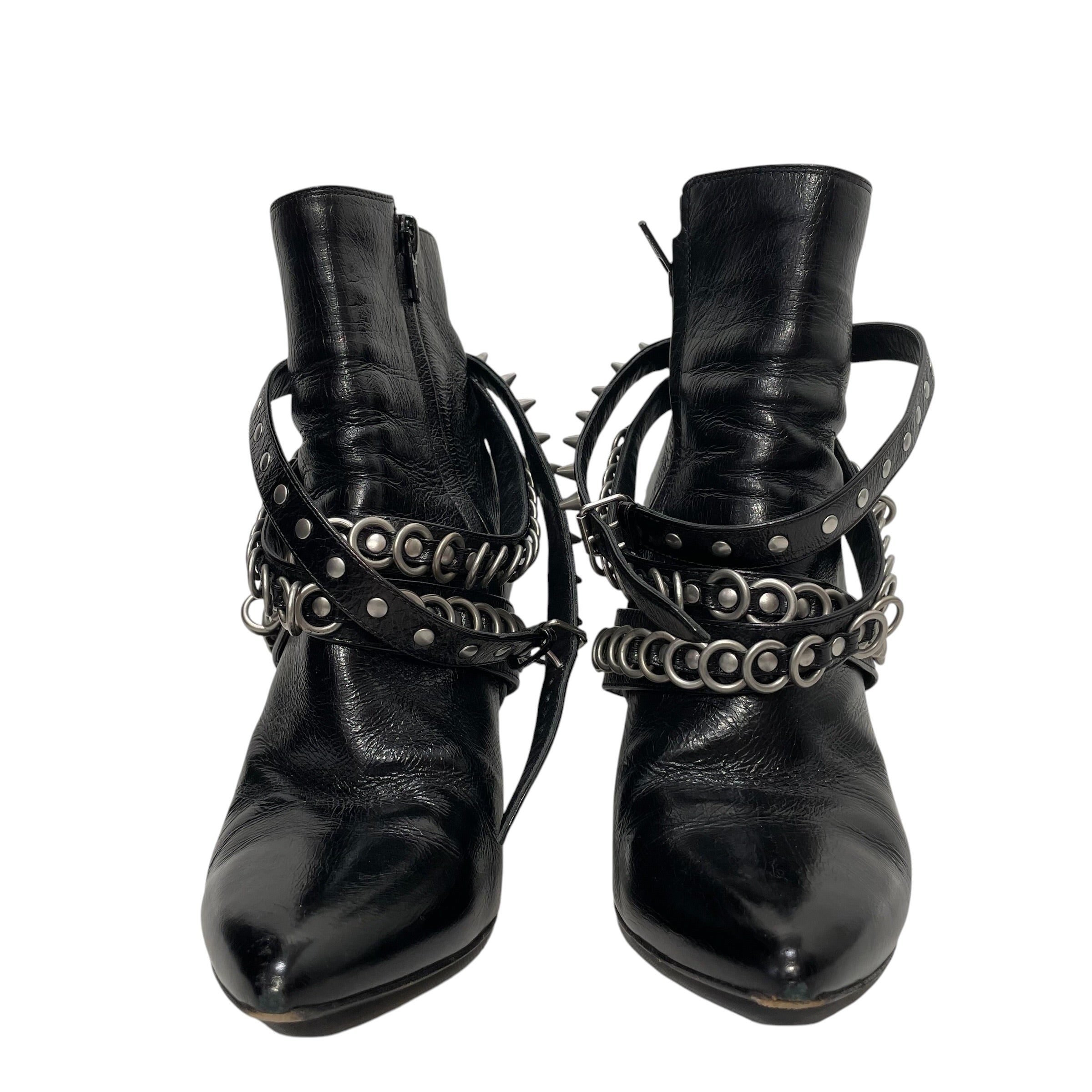 SAINT LAURENT/Boots/EU 37.5/BLK/Harness Boots view 4