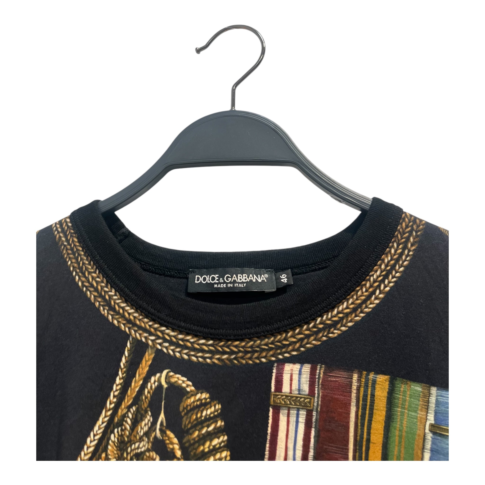 DOLCE&GABBANA/T-Shirt/46/BLK/military medal shirt view 3