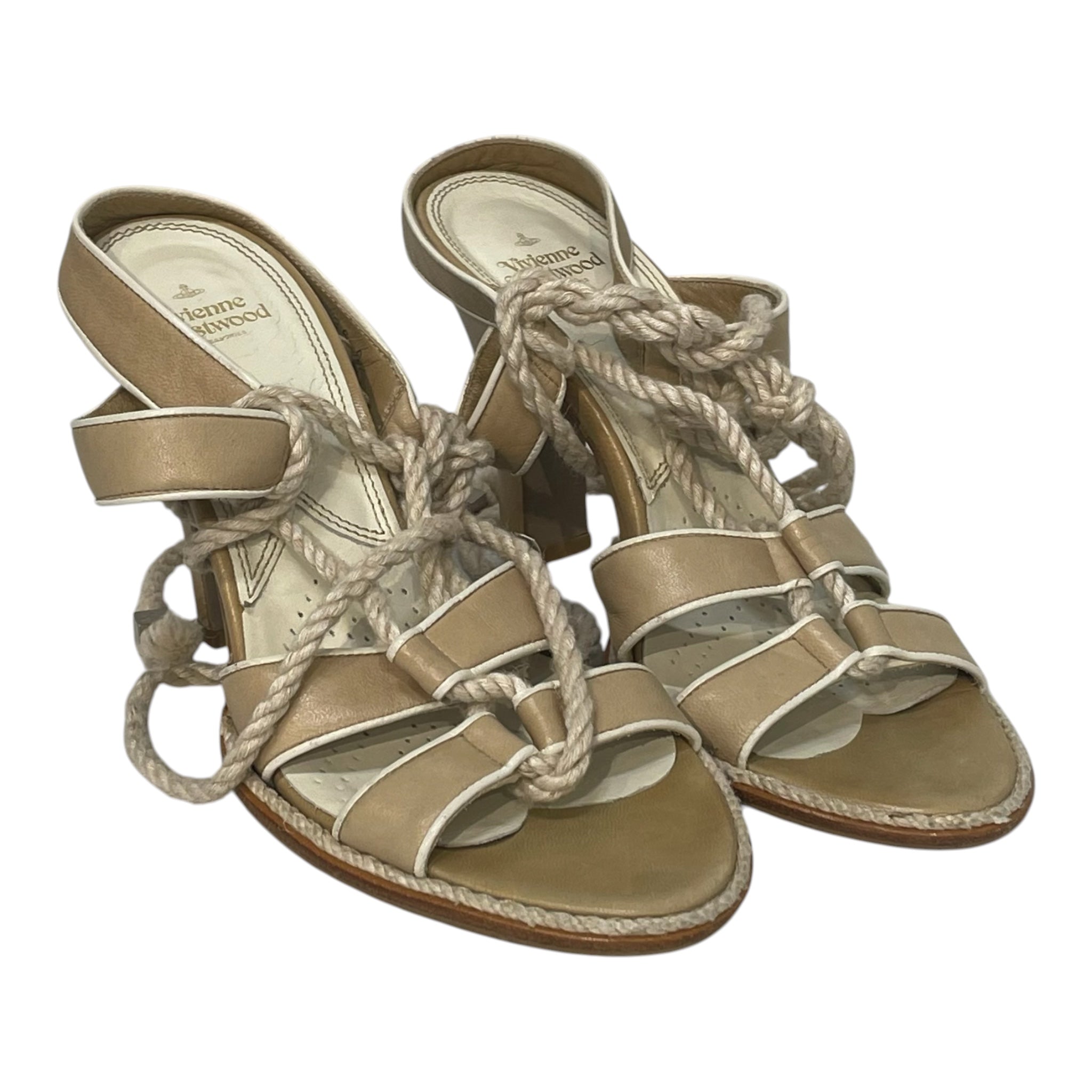Vivienne Westwood/Heels/EU 36/Leather/GLD/ROPE HEELS view 1