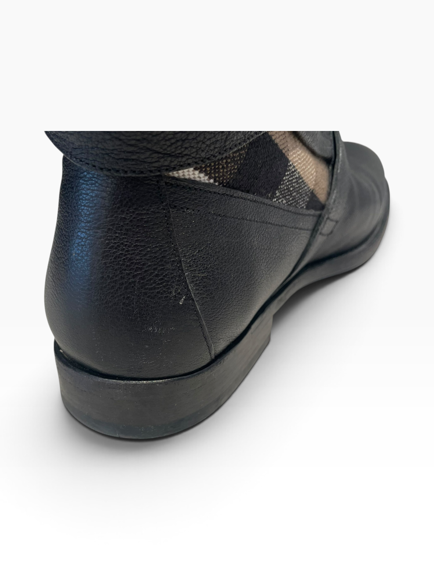 BURBERRY/Ankle Boots/EU 39.5/Leather/BLK/Nova Check view 5