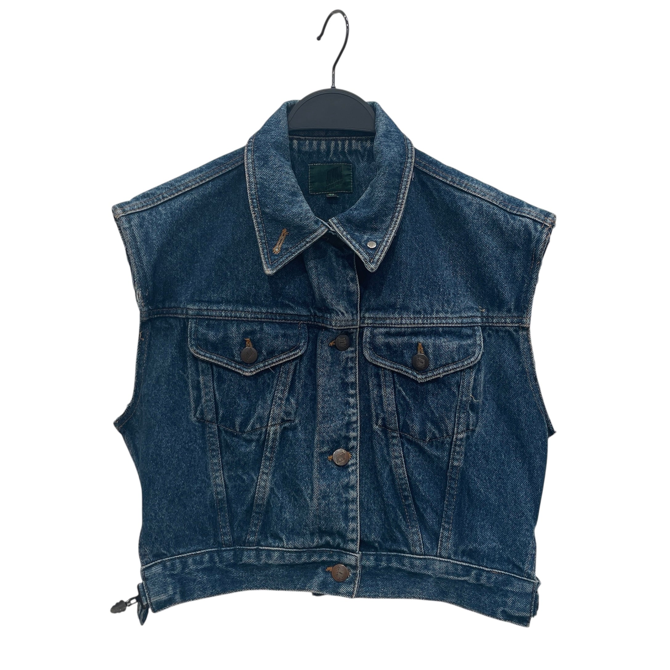 JUNIOR GAULTIER/Vest/40/Denim/IDG/WHITE METAL STAMP view 1