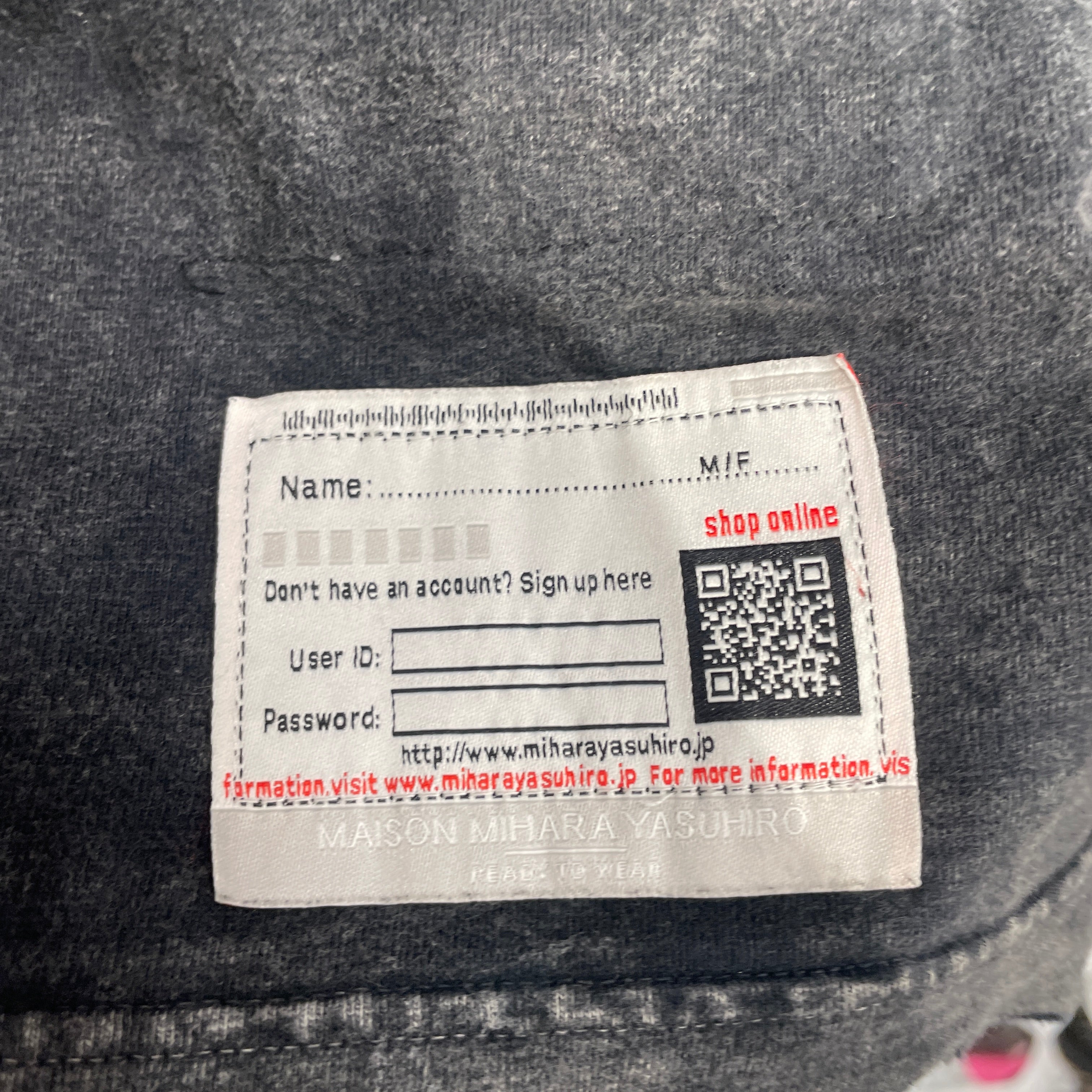 MIHARA YASUHIRO/T-Shirt/46/Cotton/GRY/CHALKBOARD WRITING view 4