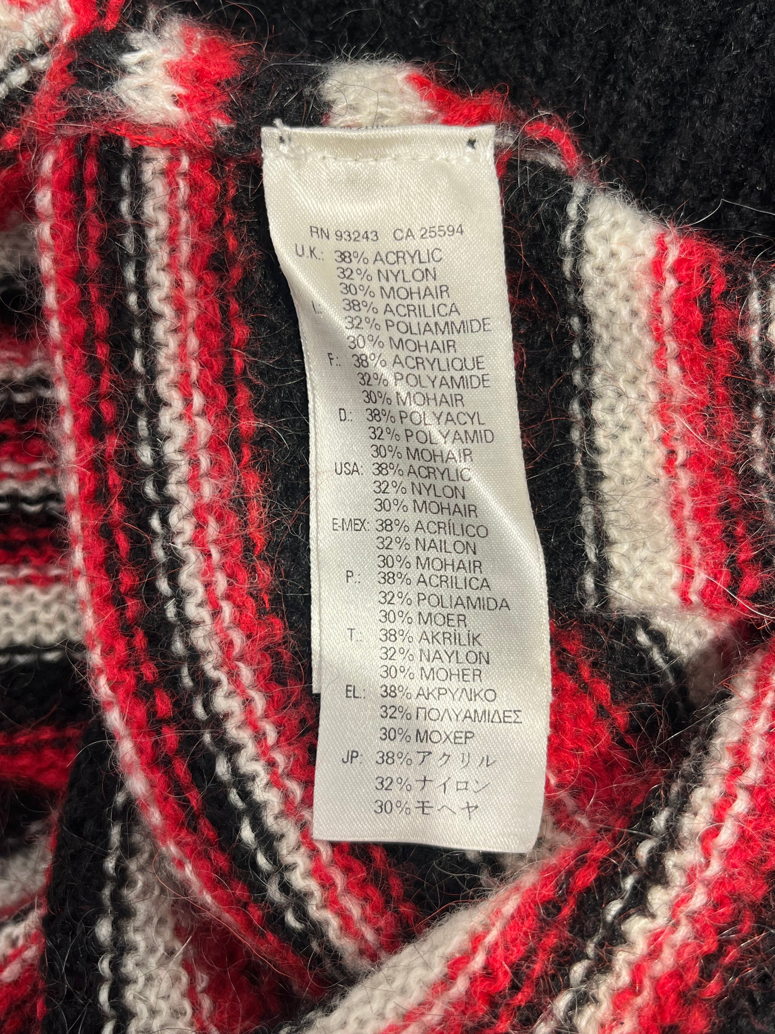 DIESEL/Cardigan/M/Stripe/Wool/BLK/MOHAIR STRIPE CARDIGAN view 4