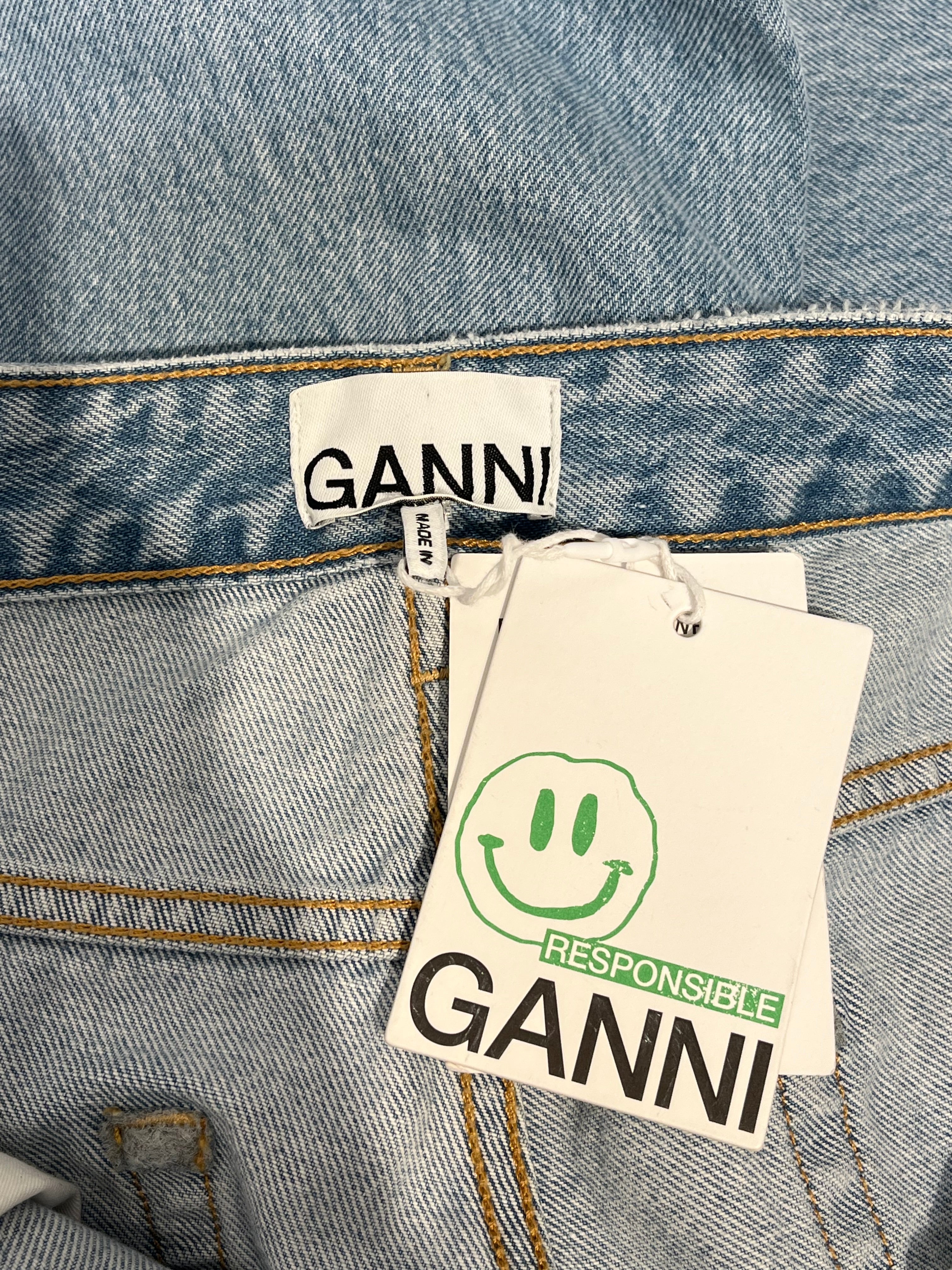 GANNI/Bootcut Pants/32/Cotton/BLU/BETZY SLIM FIT BOOTCUT view 3