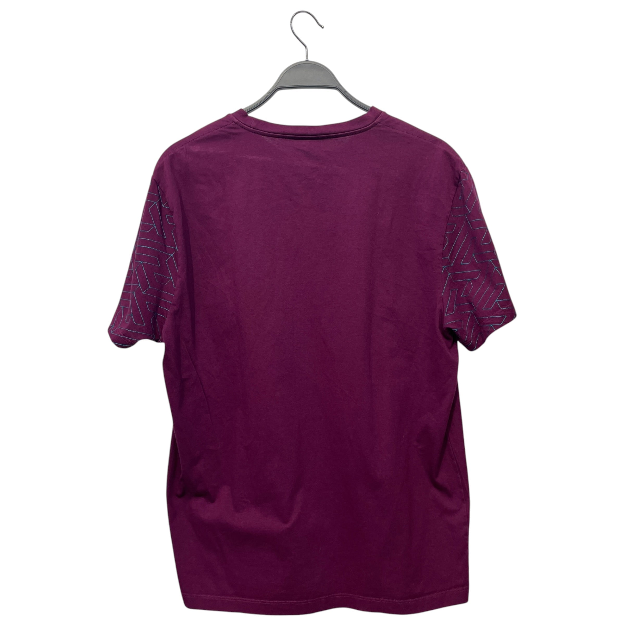 VERSACE/T-Shirt/L/Cotton/PPL/teal embroidery logo & sleeves view 2