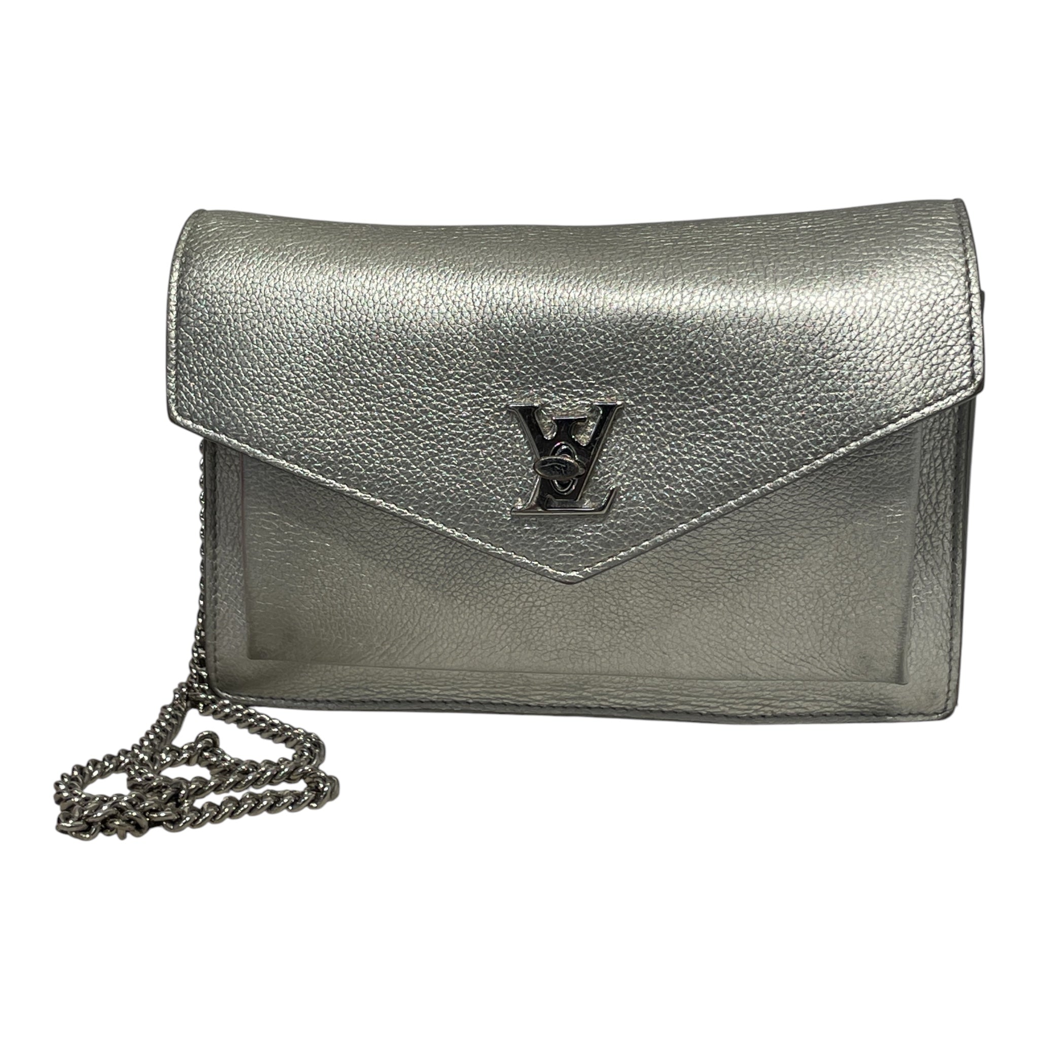 LOUIS VUITTON/Cross Body Bag/Leather/SLV/silver calfskin view 1