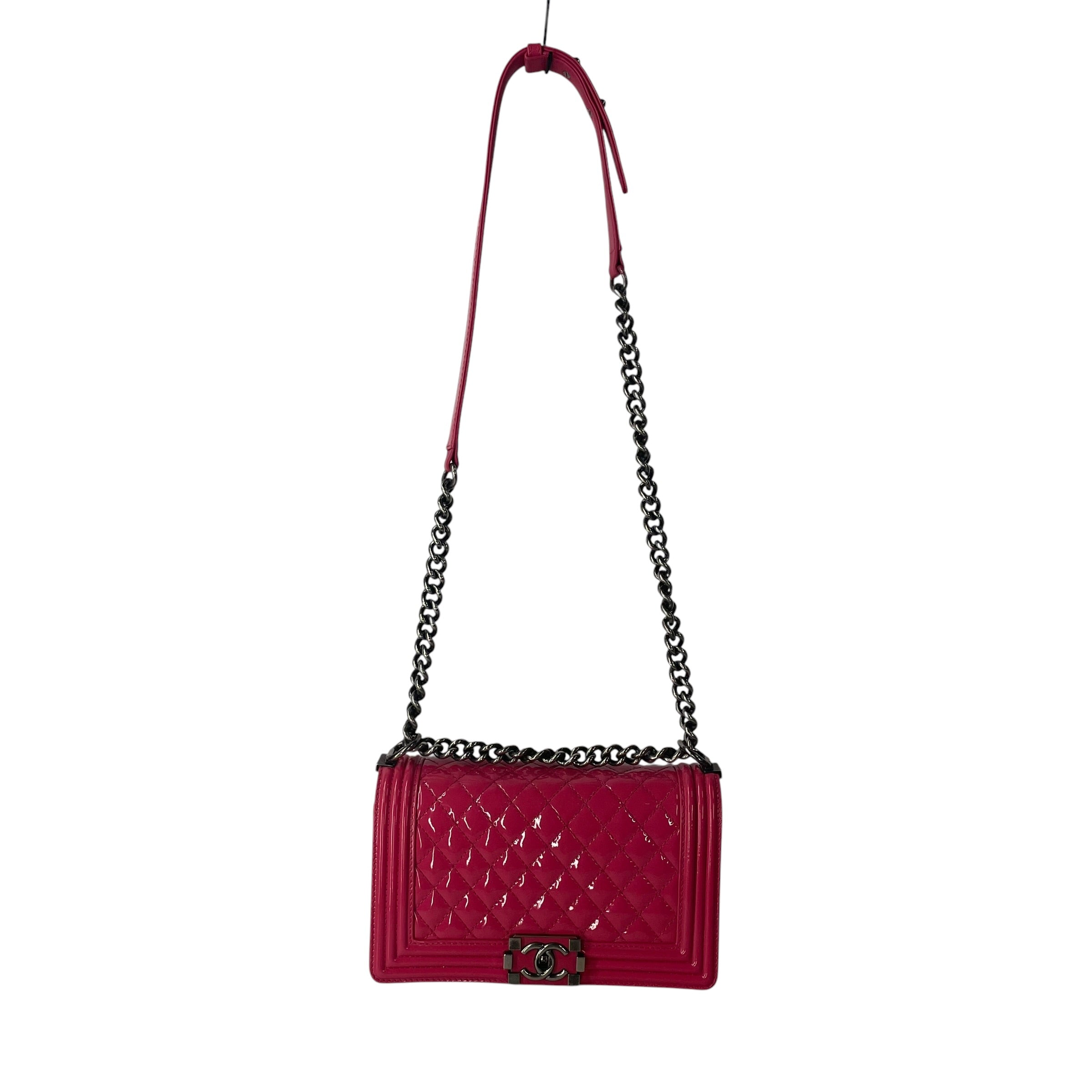 CHANEL/Cross Body Bag/Leather/PNK/PATENT LIGHT PINK view 2