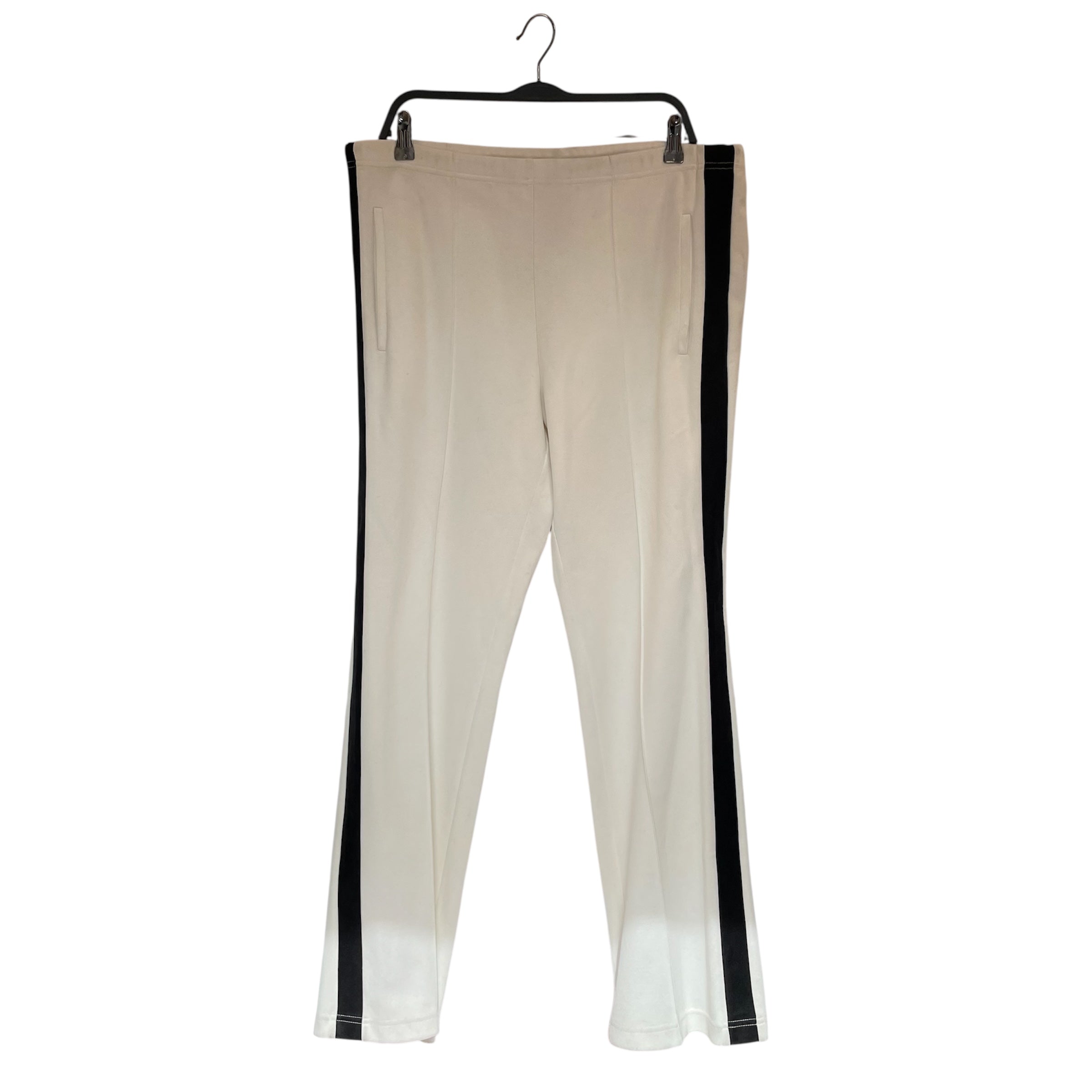 Maison Margiela/Straight Pants/50/Polyester/WHT/TRACK BLACK STRIPES view 1