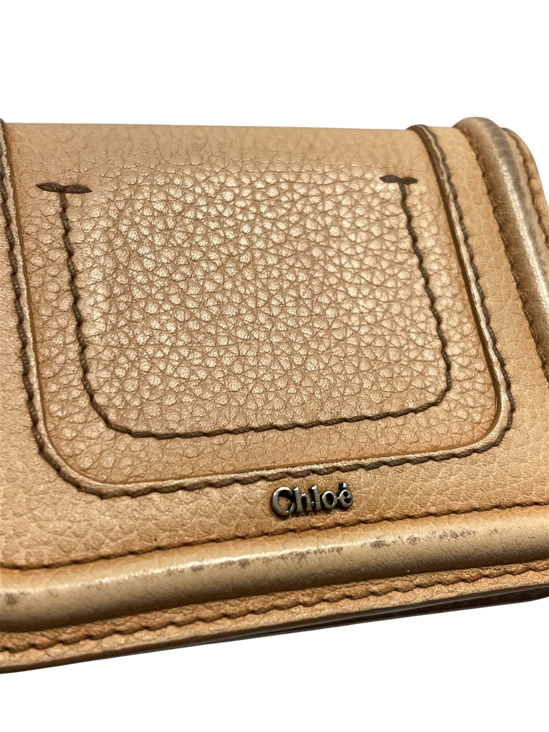 Chloe/Bifold Wallet/Leather/BEG/ view 6