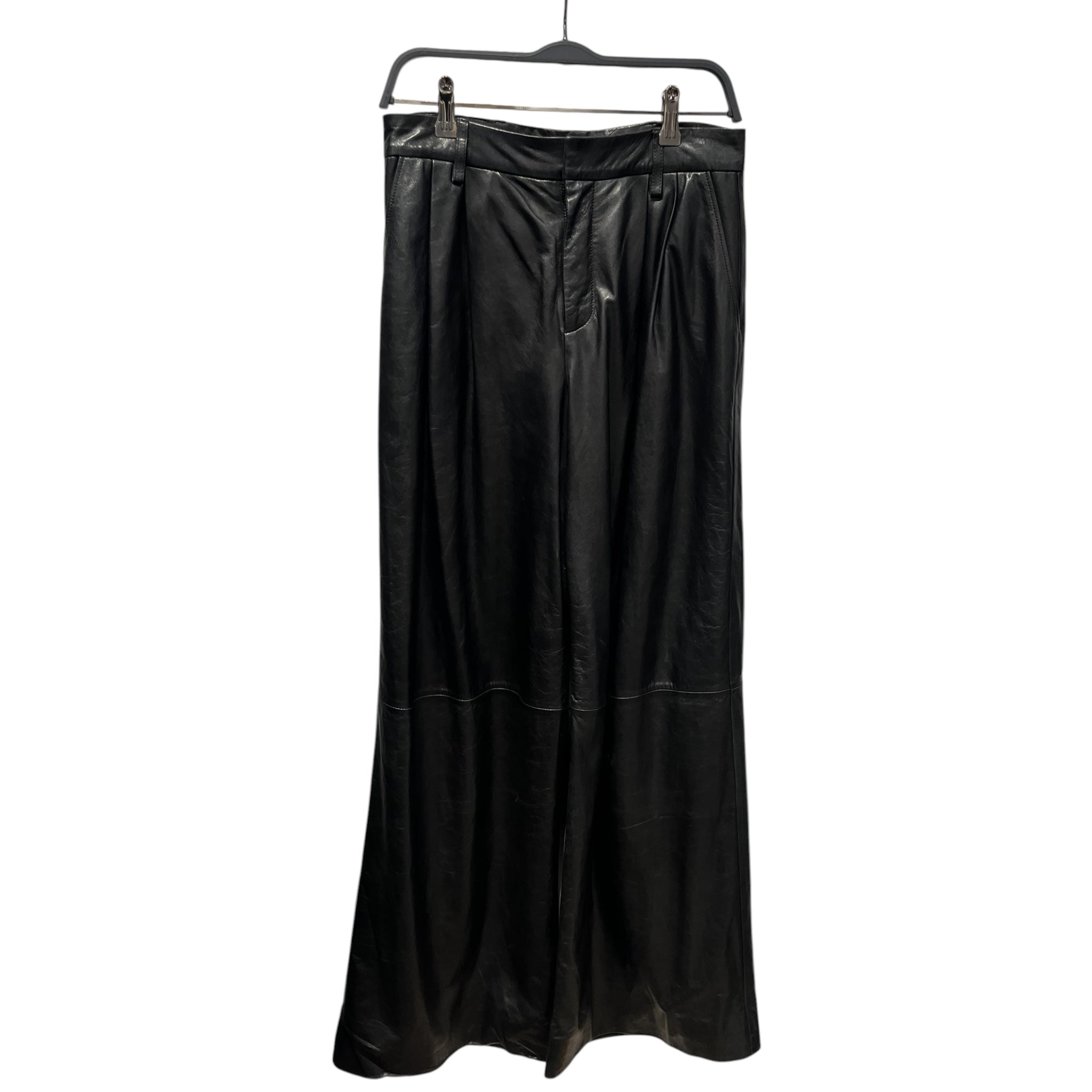 JONATHAN SIMKHAI/Wide Leg Pants/4/Leather/BLK/KOBIE WIDE LEG LEATHER PANTS view 1