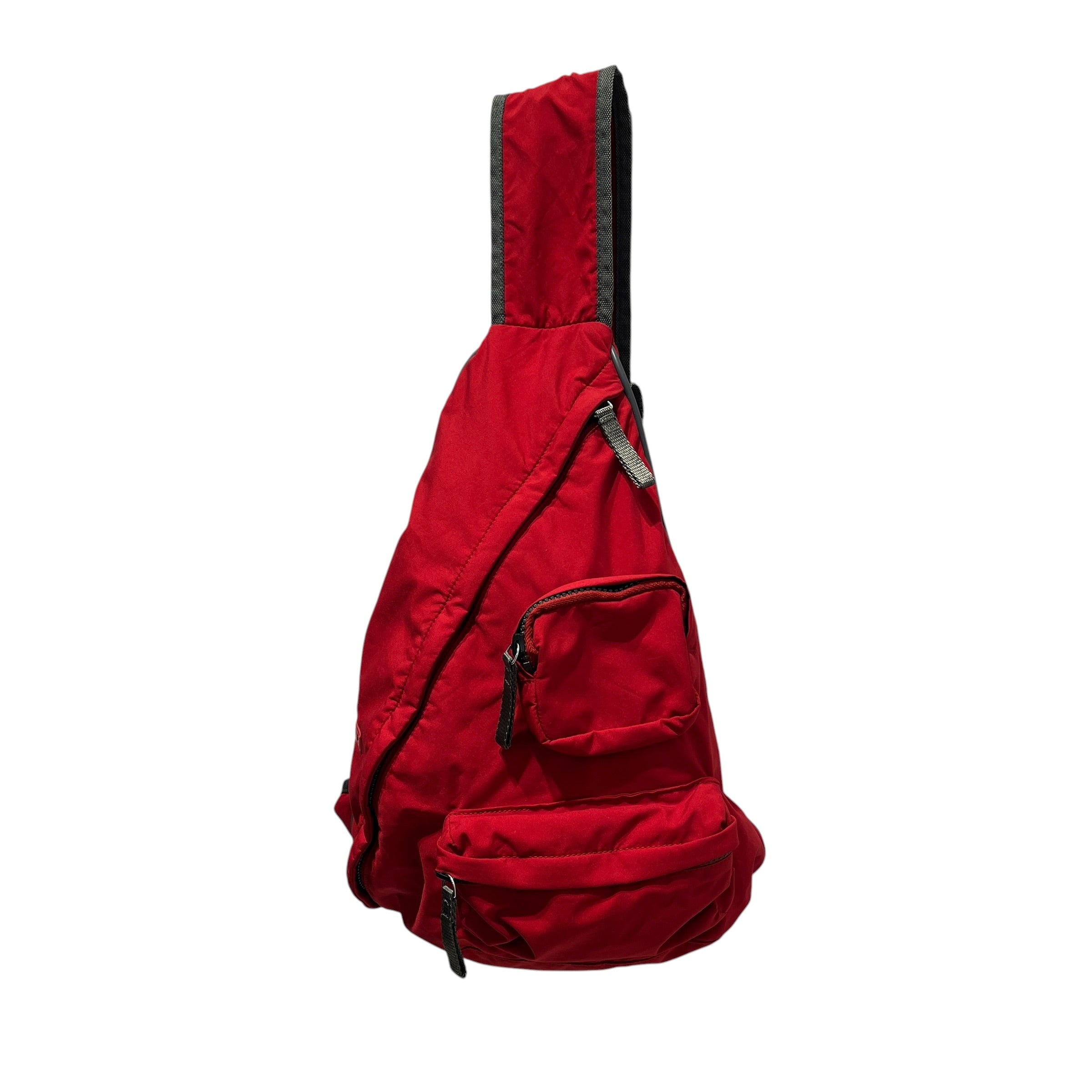 PRADA SPORT/Backpack/Nylon/RED/crossbody rucksack view 12