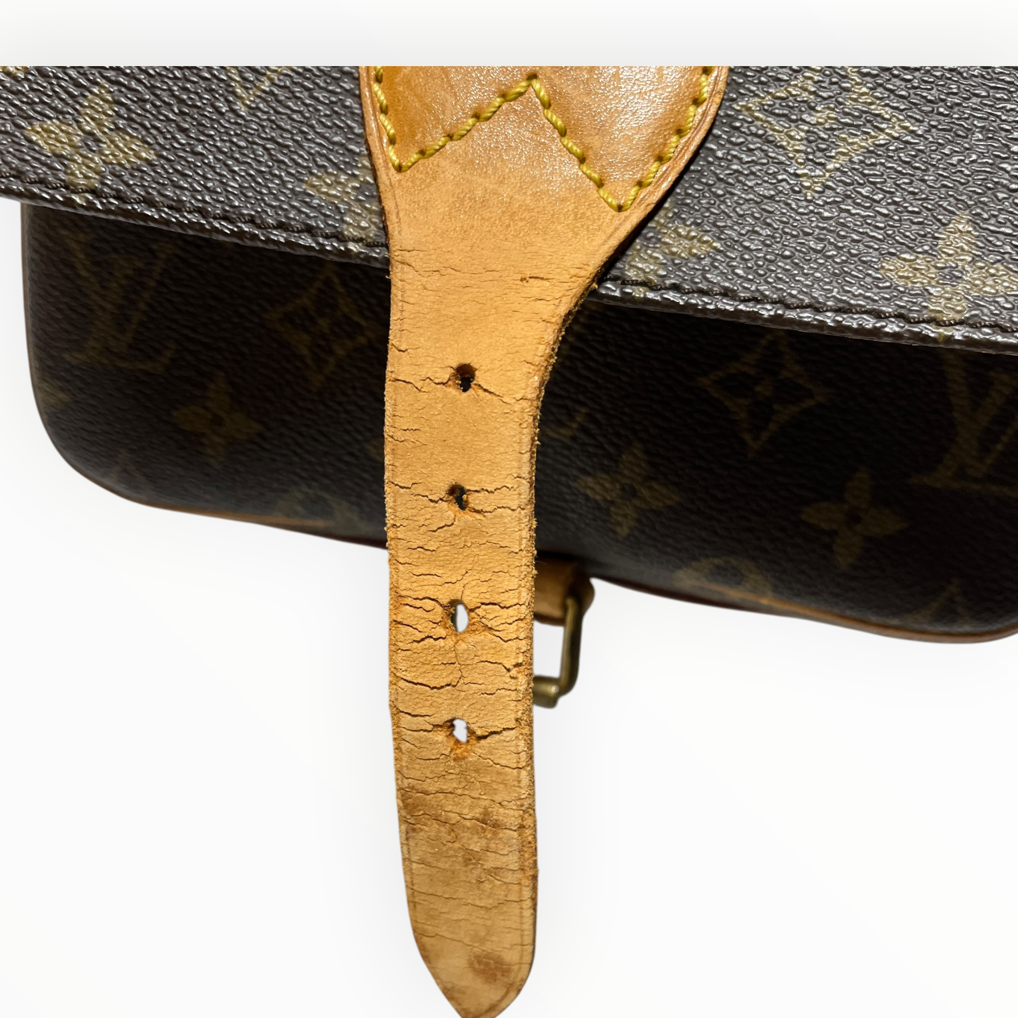 LOUIS VUITTON/Cross Body Bag/All Over Print/Leather/BRW/cartouchiere view 8