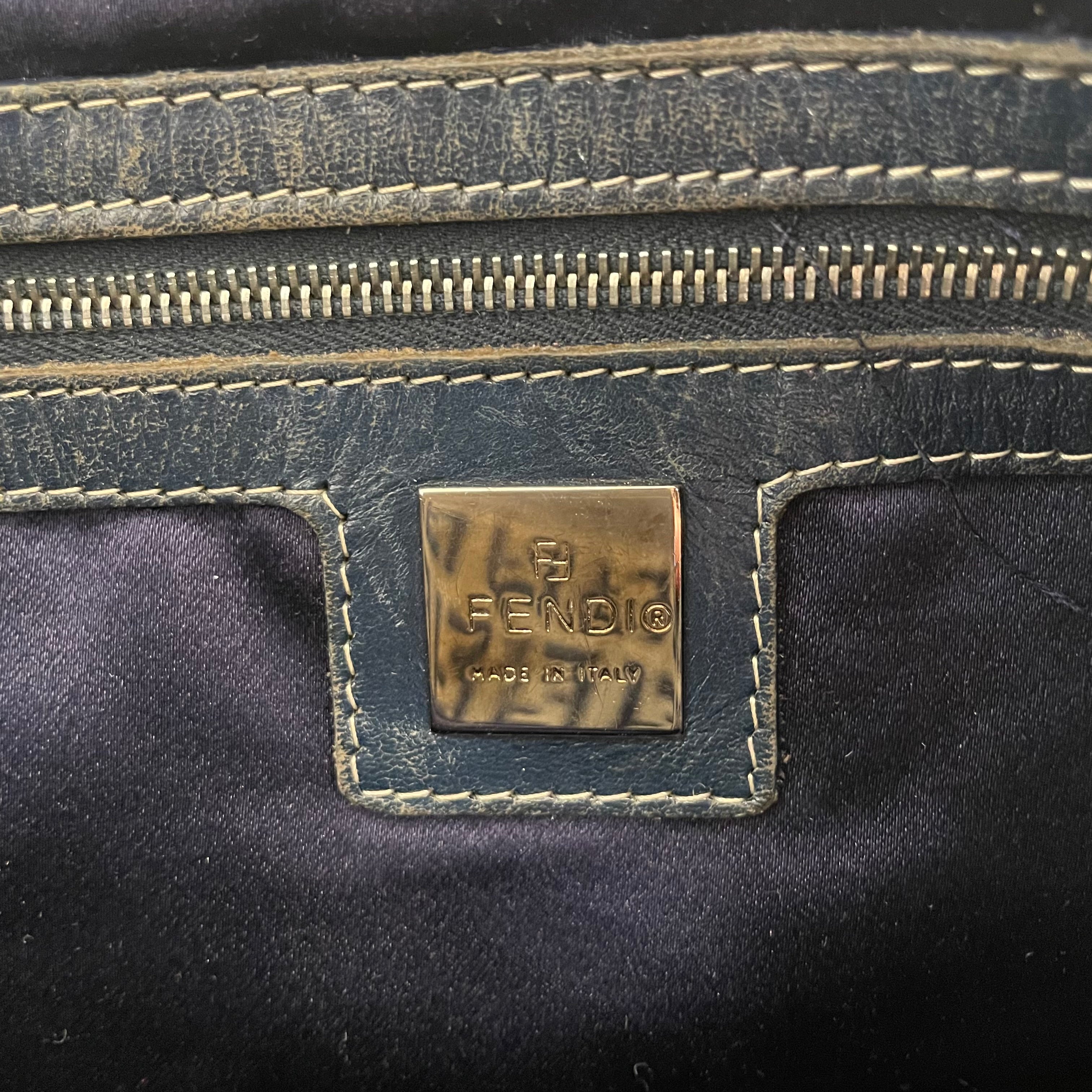 FENDI/Bag/Monogram/Cotton/NVY/mama baguette shoulder bag view 4