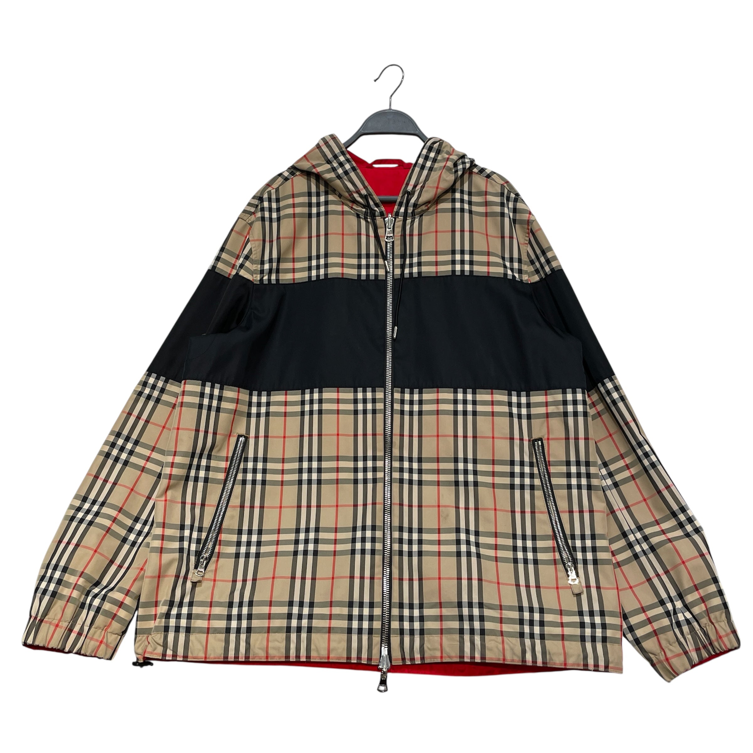 BURBERRY/Jacket/XL/Nylon/CRM/Plaid/Reversible Vintage Check Nylon view 1