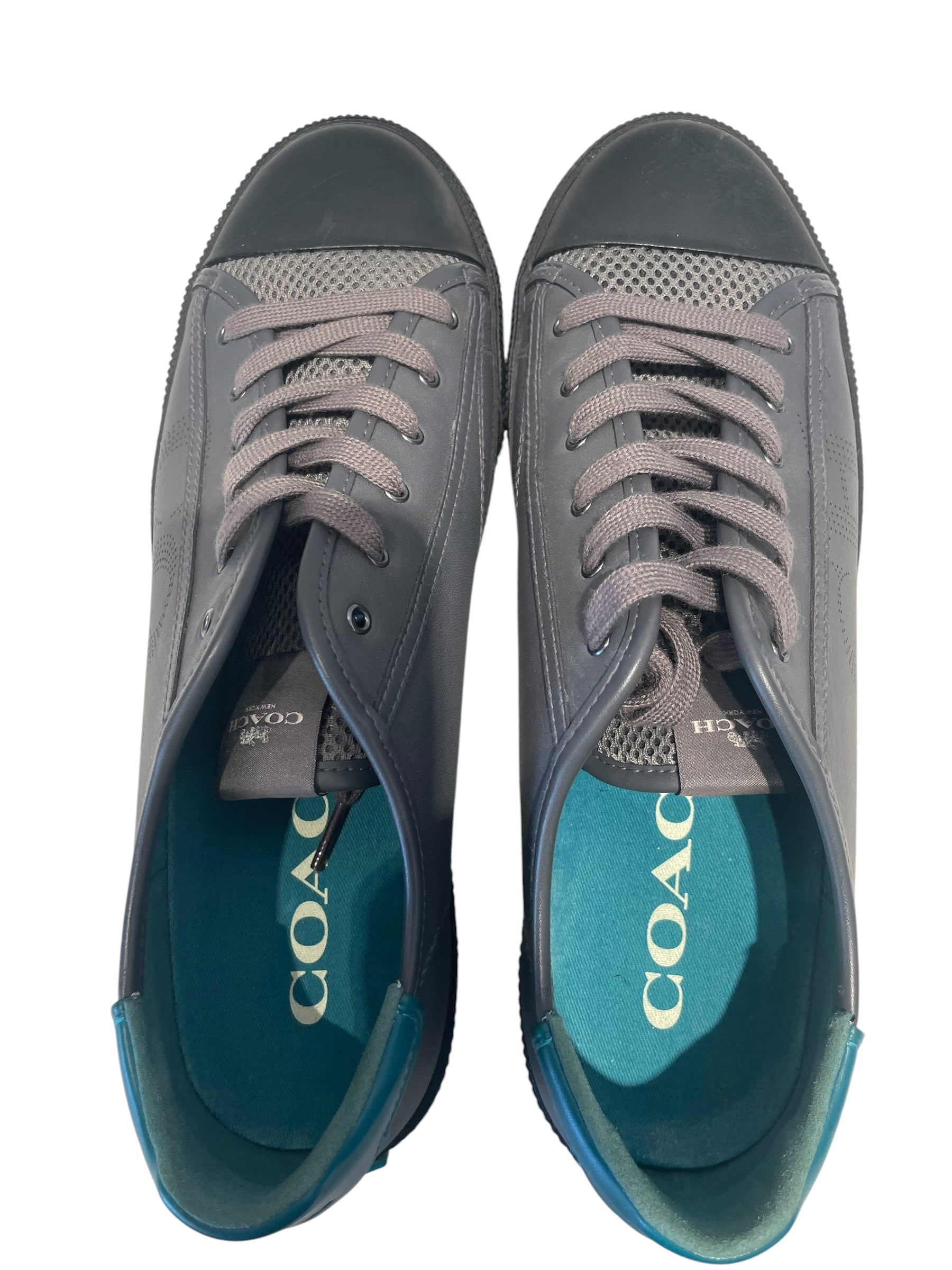COACH/Low-Sneakers/US 8.5/GRY/Green Ankle Logo view 5