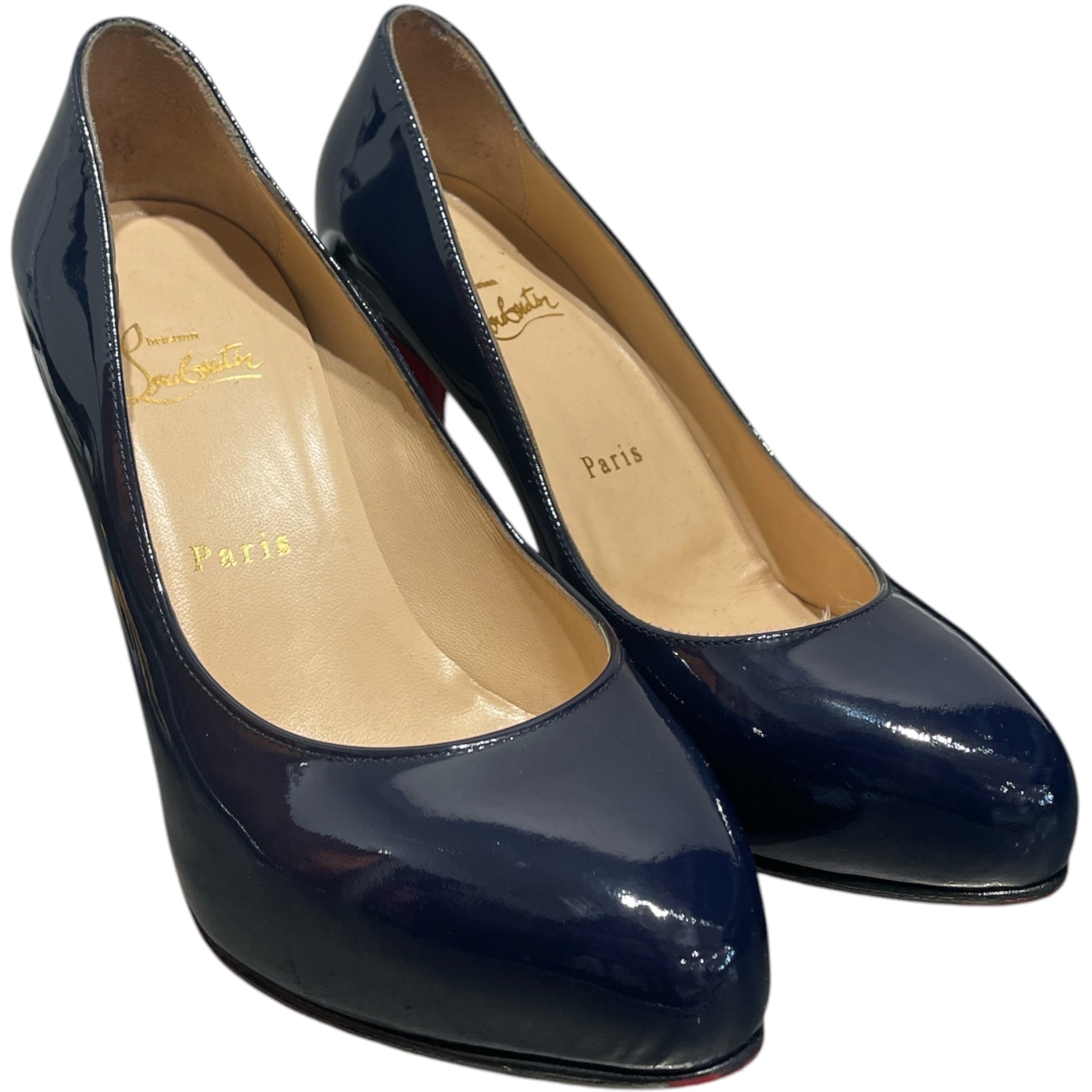 Christian Louboutin/Heels/EU 39/Leather/NVY/Patent Pumps view 1