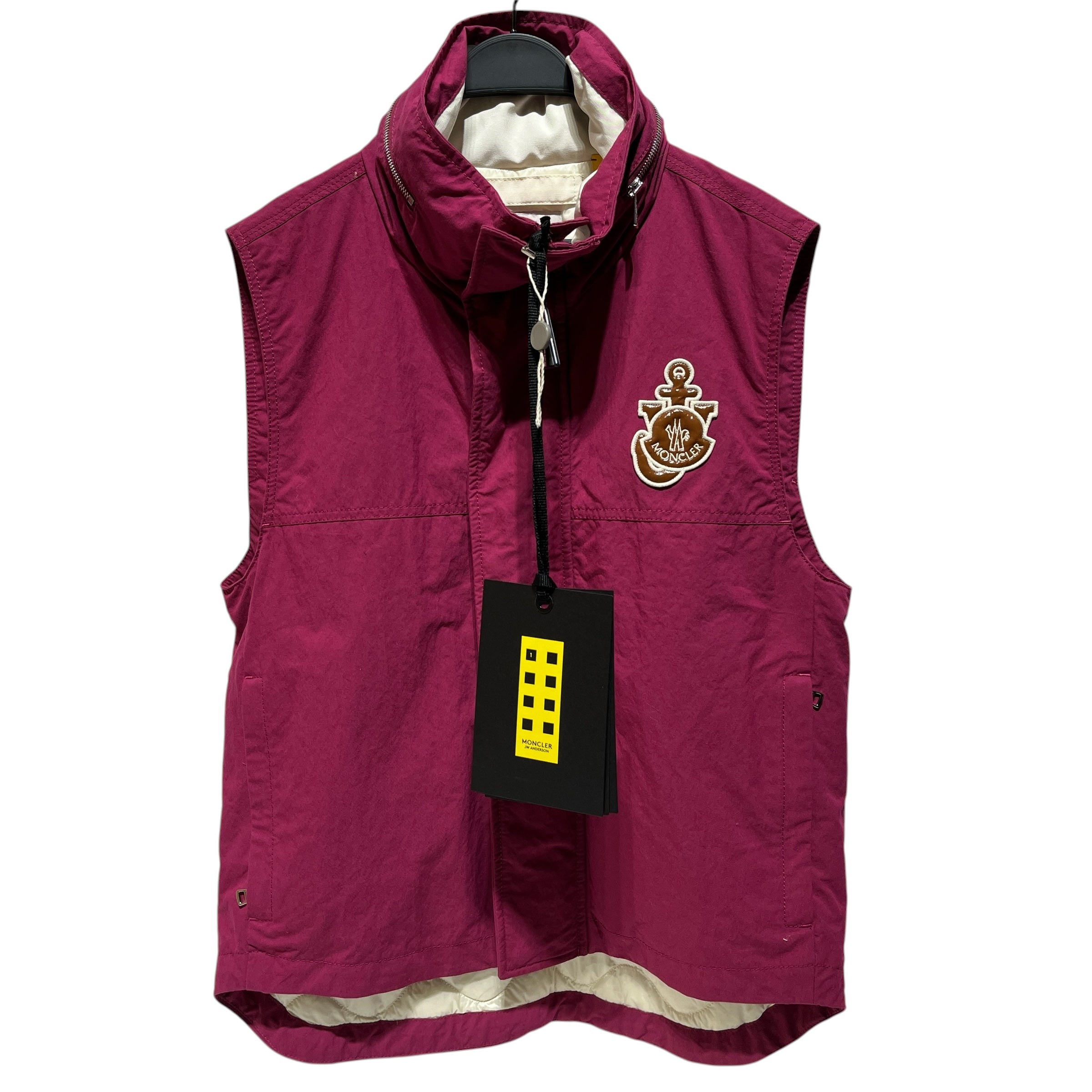 MONCLER/JW ANDERSON(J.W.ANDERSON)/Puffer Vest/0/PNK/JW brown patch view 1