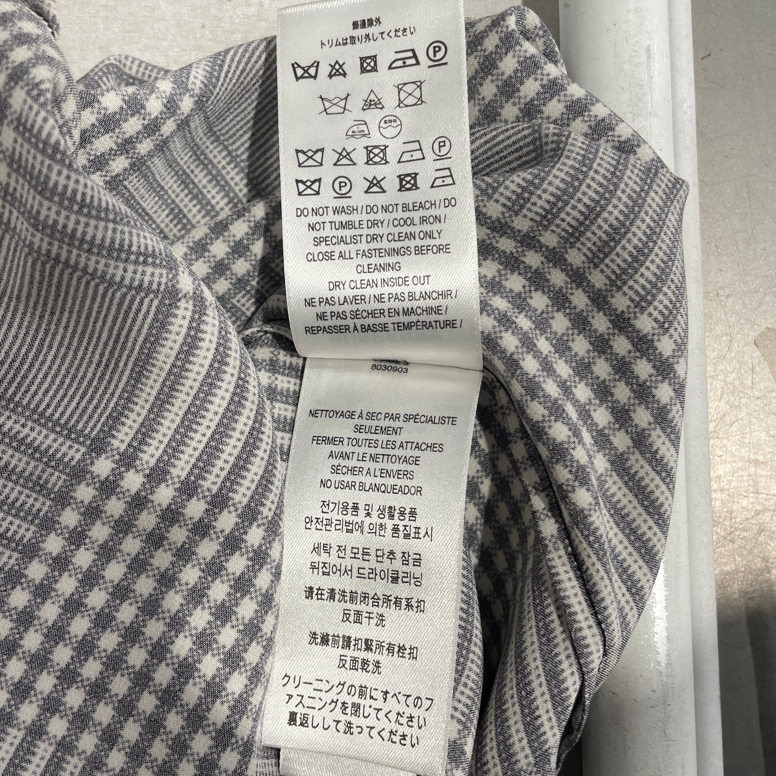 BURBERRY/LS Blouse/M/Plaid/BLK/ view 4