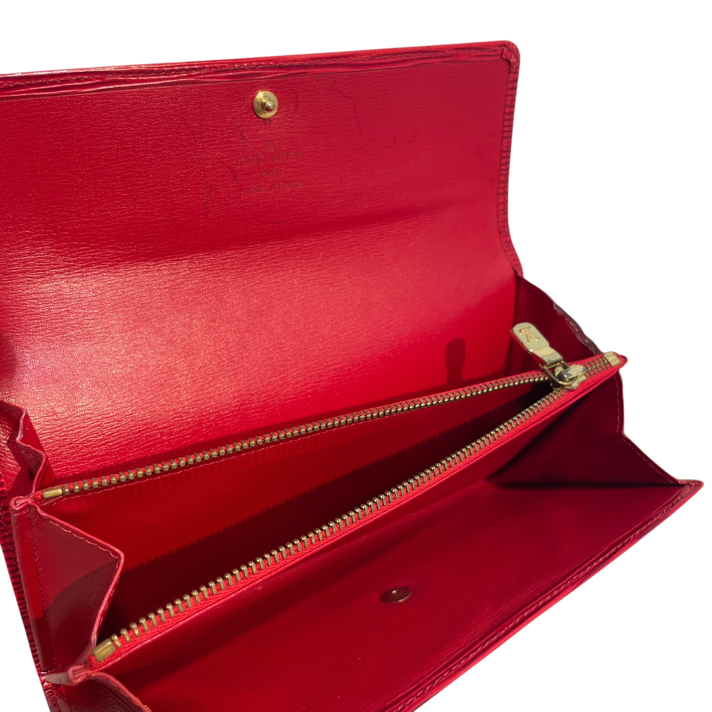 LOUIS VUITTON/Long Wallet/Leather/RED/Epi Port Tresor Wallet view 5